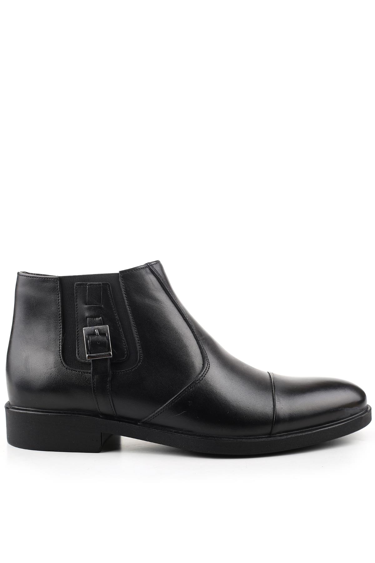 01005 Hakiki Deri Klasik Erkek Kürklü Bot - Görsel 2