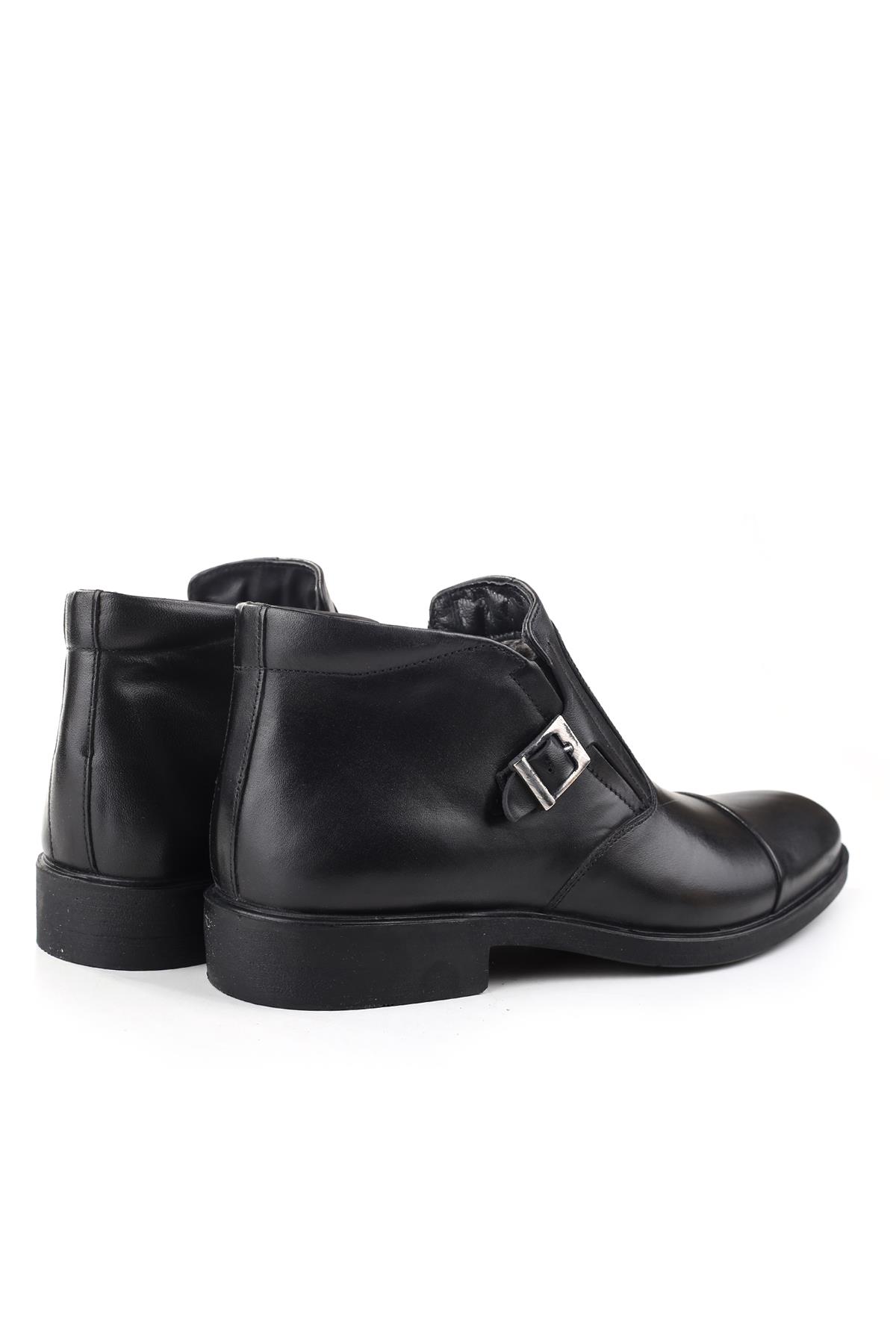 140 Hakiki Deri Klasik Erkek Kürklü Bot - Görsel 6