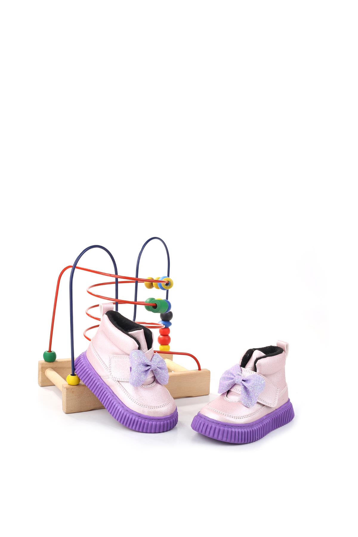 Arzn-4130 Cırtlı Kaymaz Taban Kız Bebek Bot - Görsel 2