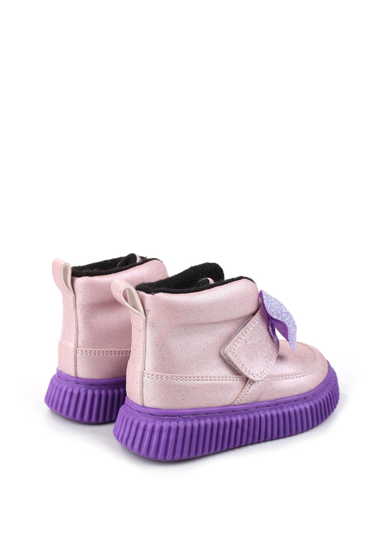 Arzn-4130 Cırtlı Kaymaz Taban Kız Bebek Bot - Görsel 5