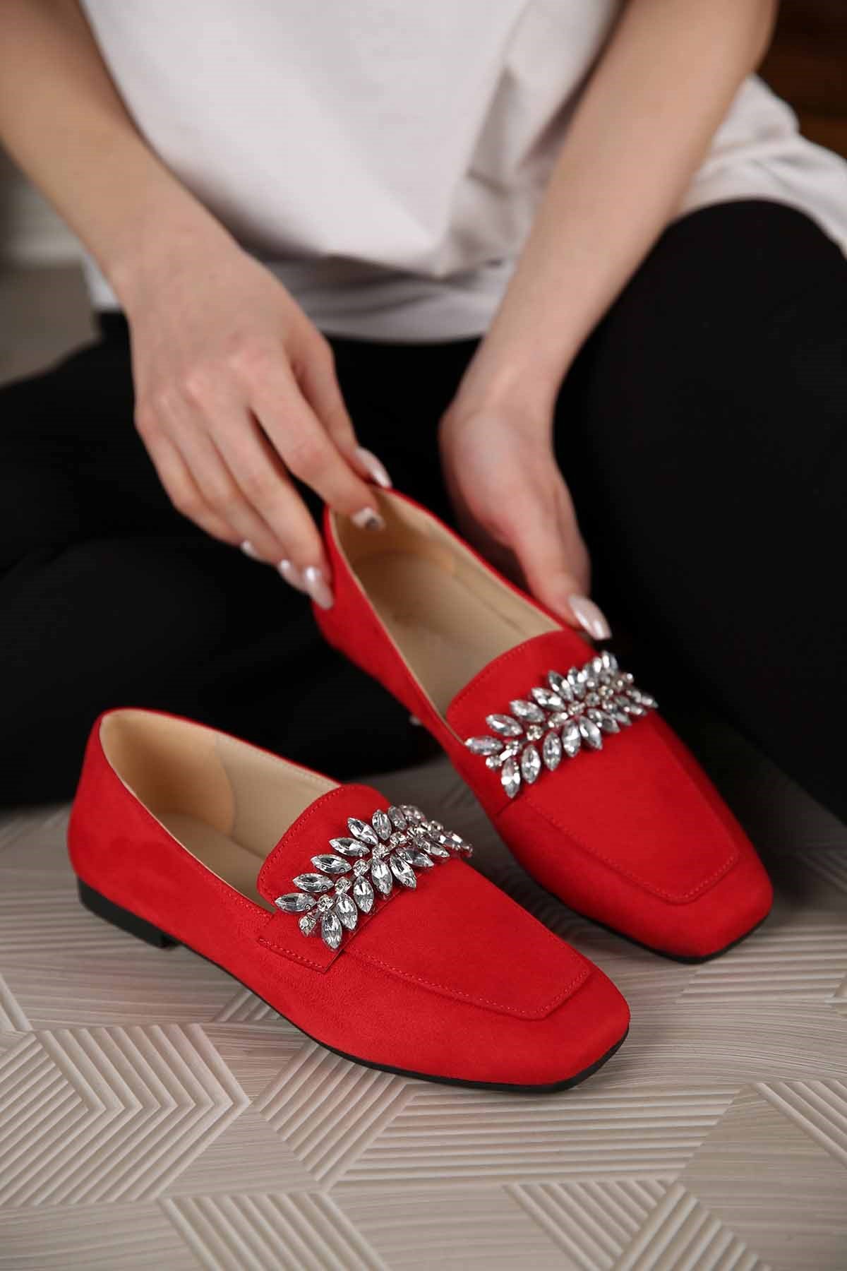 Ccway Sarı Ccway Taşlı Kadın Babet