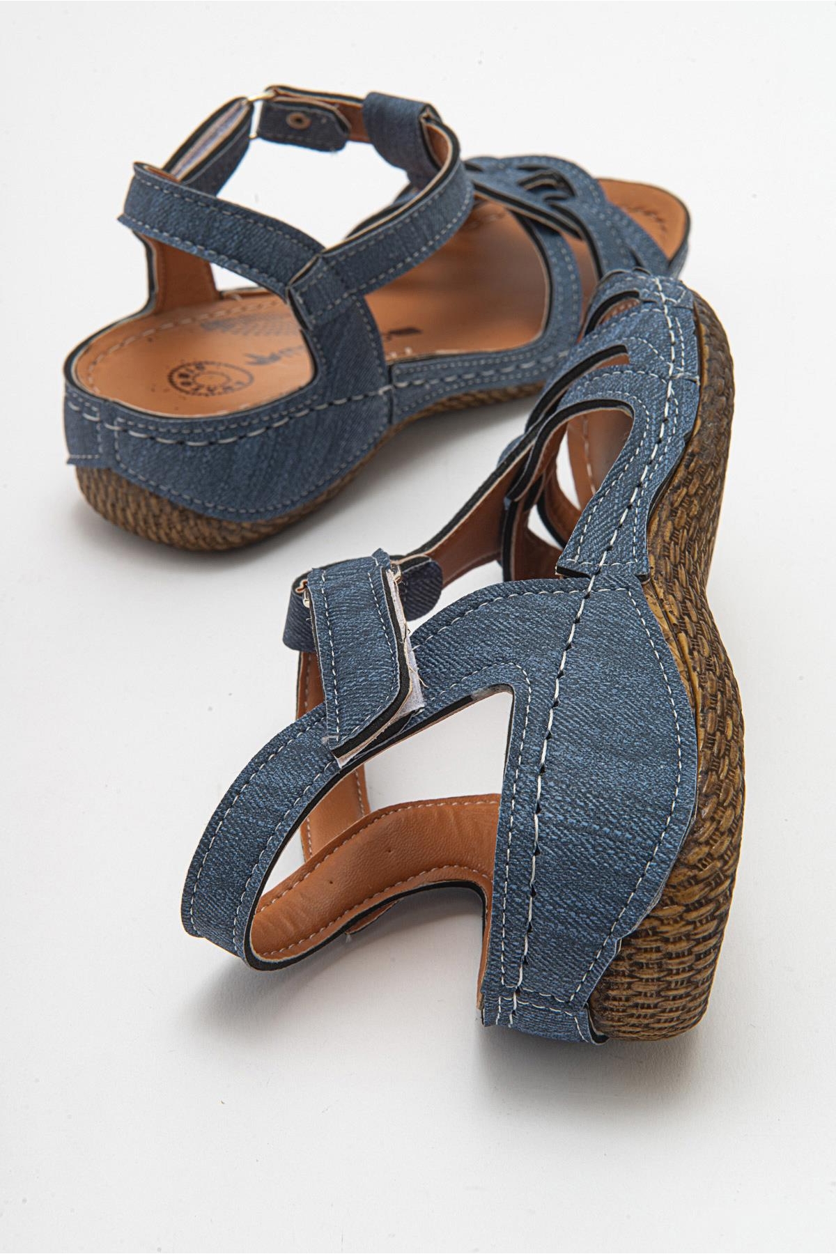 Kadın Cırtlı Sandalet LACİ KOT - Görsel 5