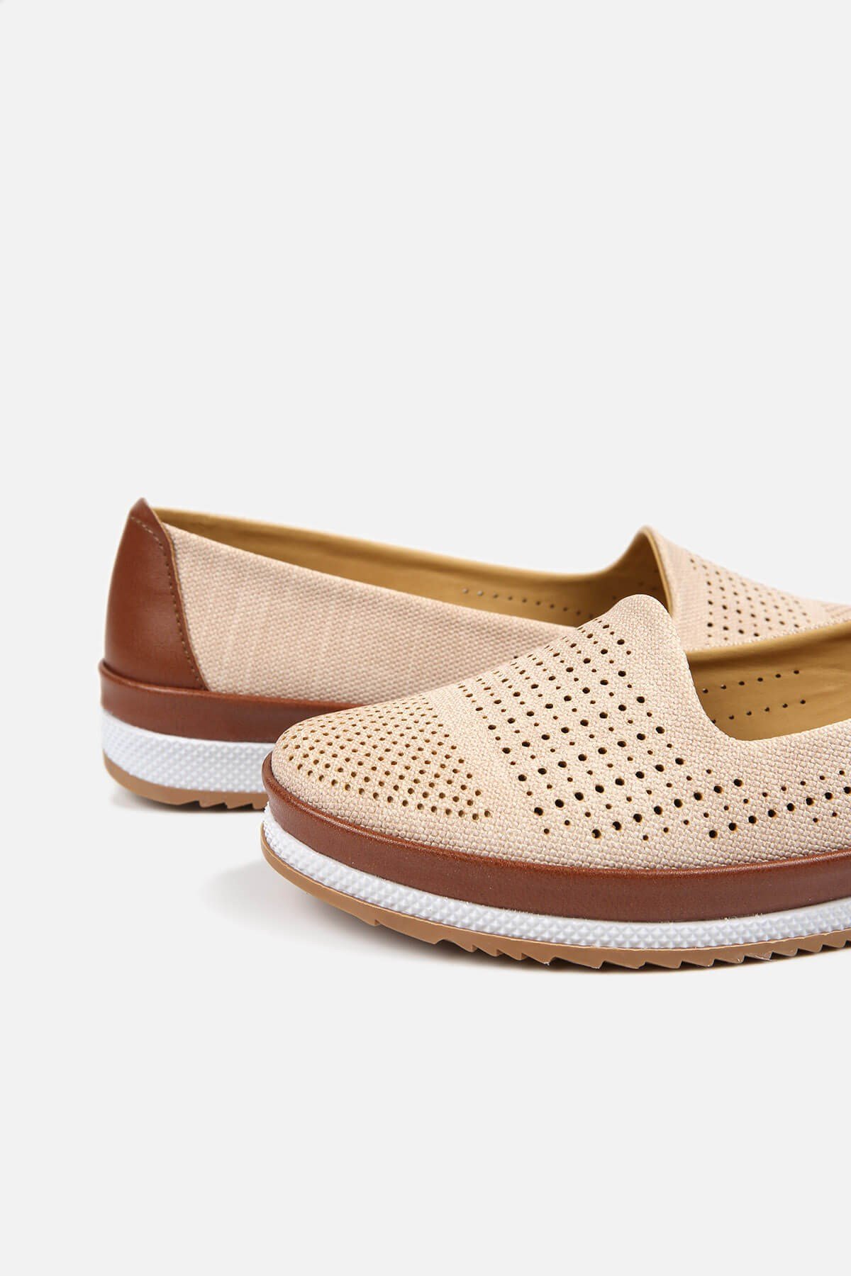 Kadın Günlük Ayakkabı KREM KOT - Görsel 3
