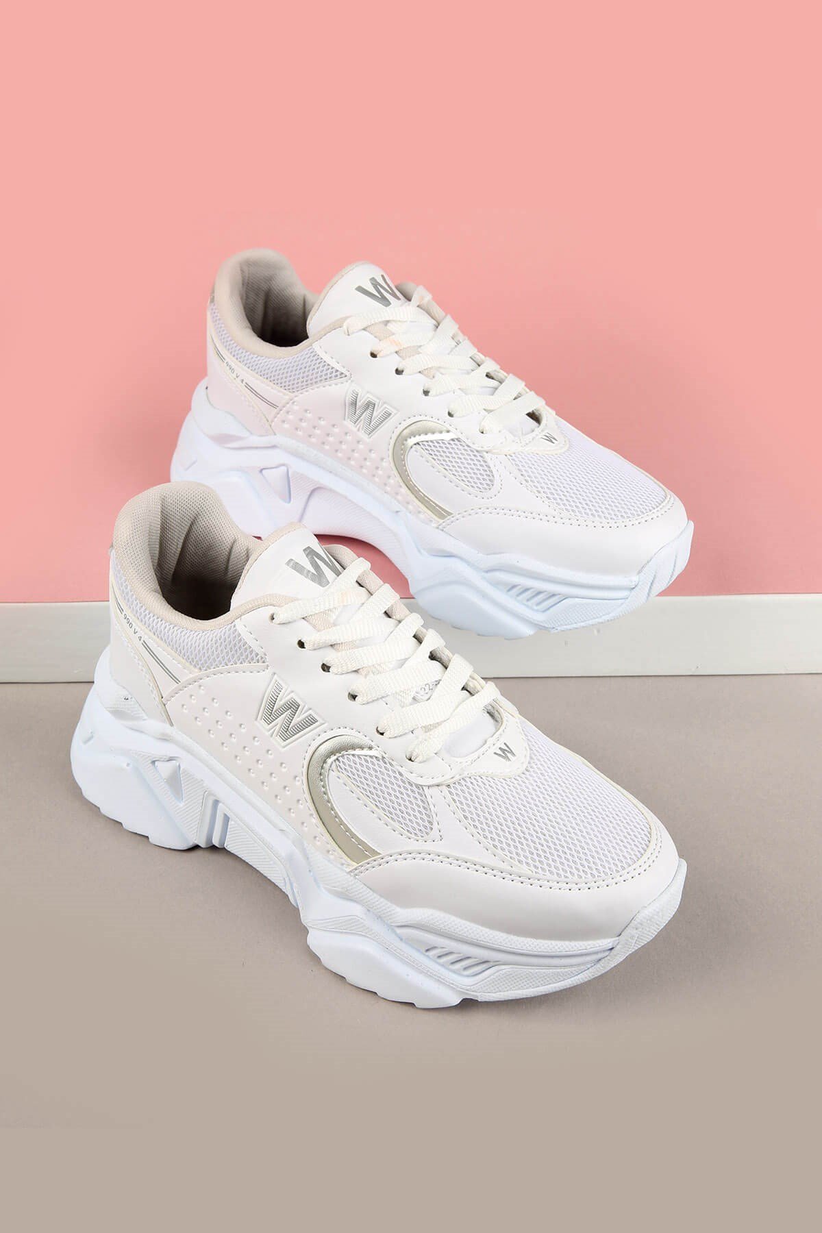 Kadın Anorak Spor Ayakkabı BEYAZ GÜMÜŞ - Görsel 2