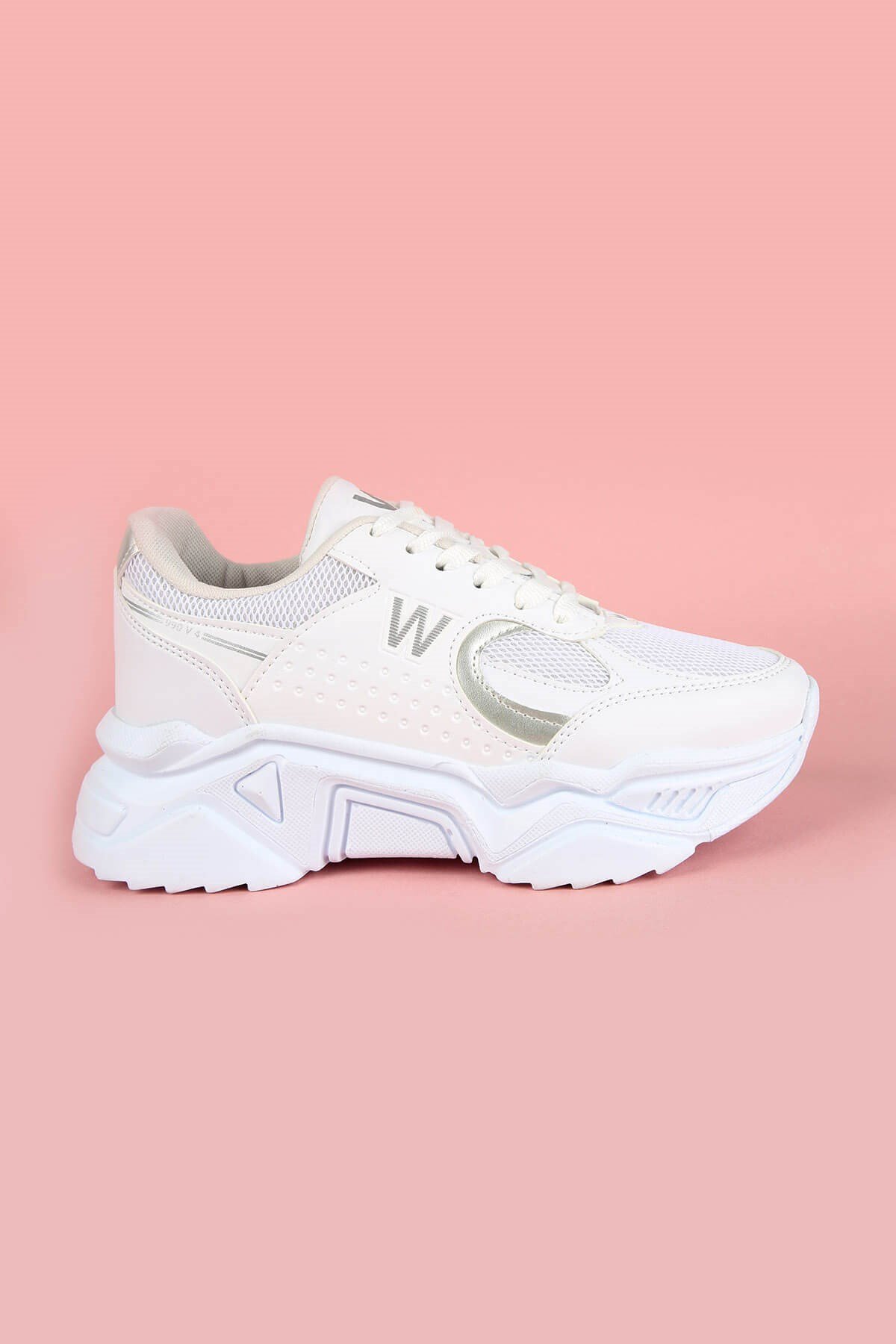 Kadın Anorak Spor Ayakkabı BEYAZ GÜMÜŞ - Görsel 3