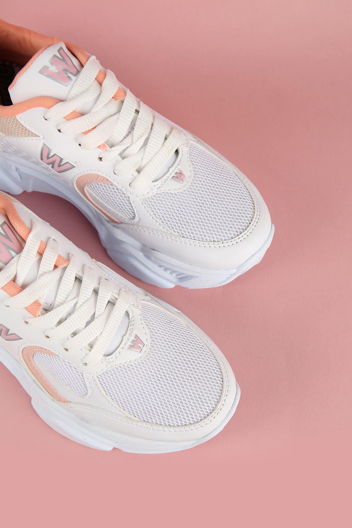 Kadın Anorak Spor Ayakkabı BEYAZ PUDRA - Görsel 4