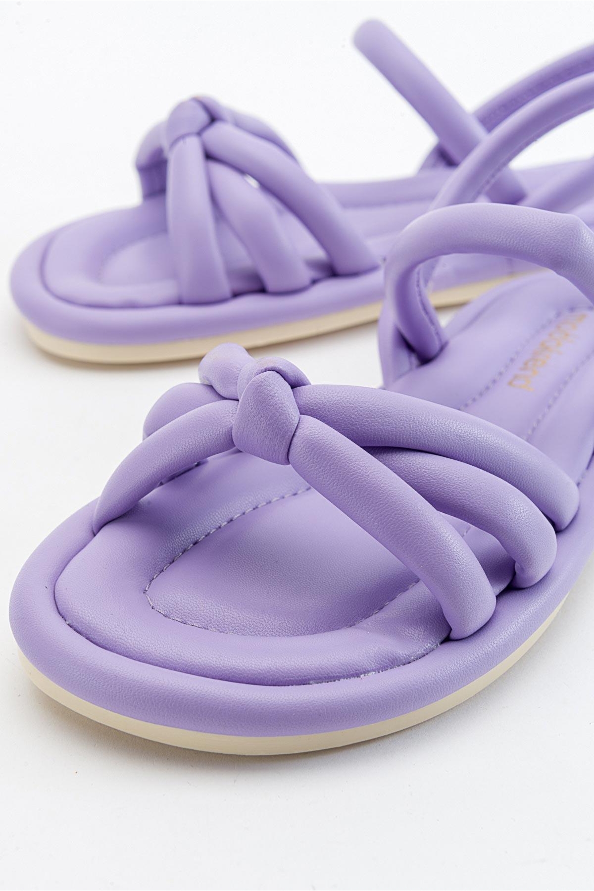 Tek Biyeli Boğumlu Kadın Sandalet LİLA - Görsel 4