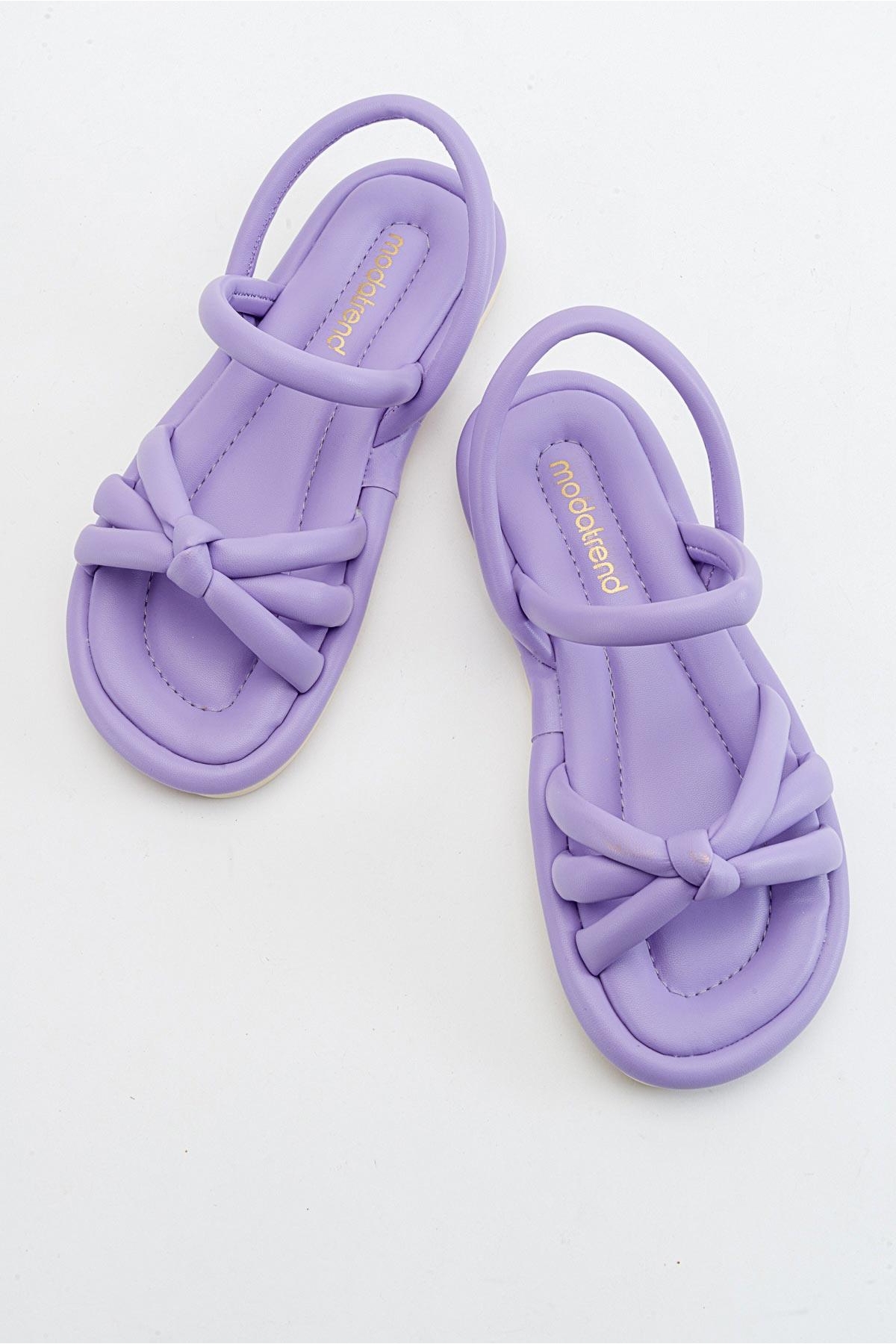 Tek Biyeli Boğumlu Kadın Sandalet LİLA - Görsel 6