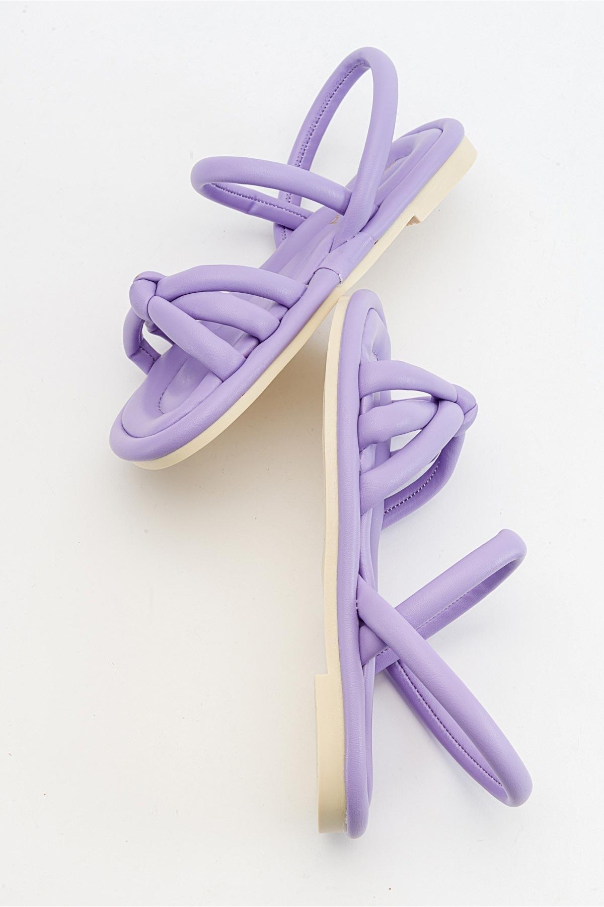 Tek Biyeli Boğumlu Kadın Sandalet LİLA - Görsel 7