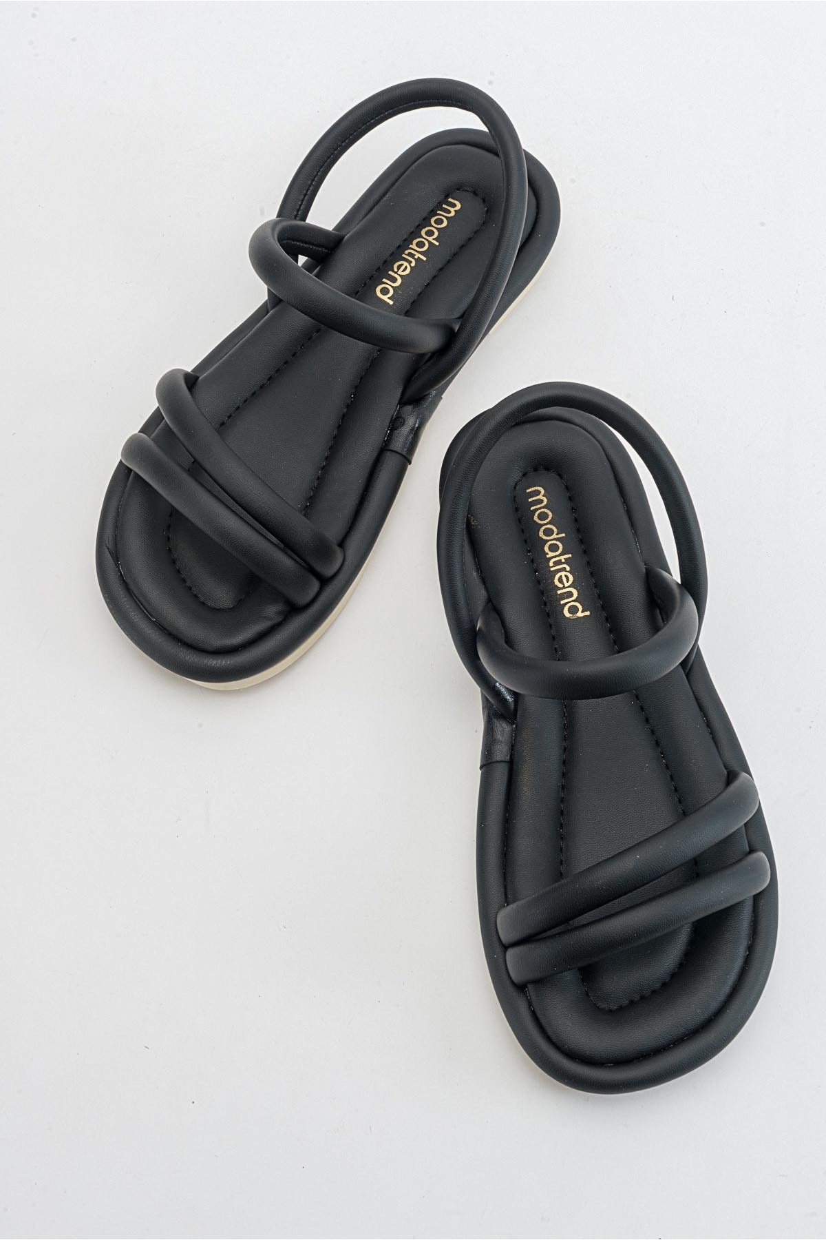 2 Biyeli Kadın Sandalet SİYAH - Görsel 6