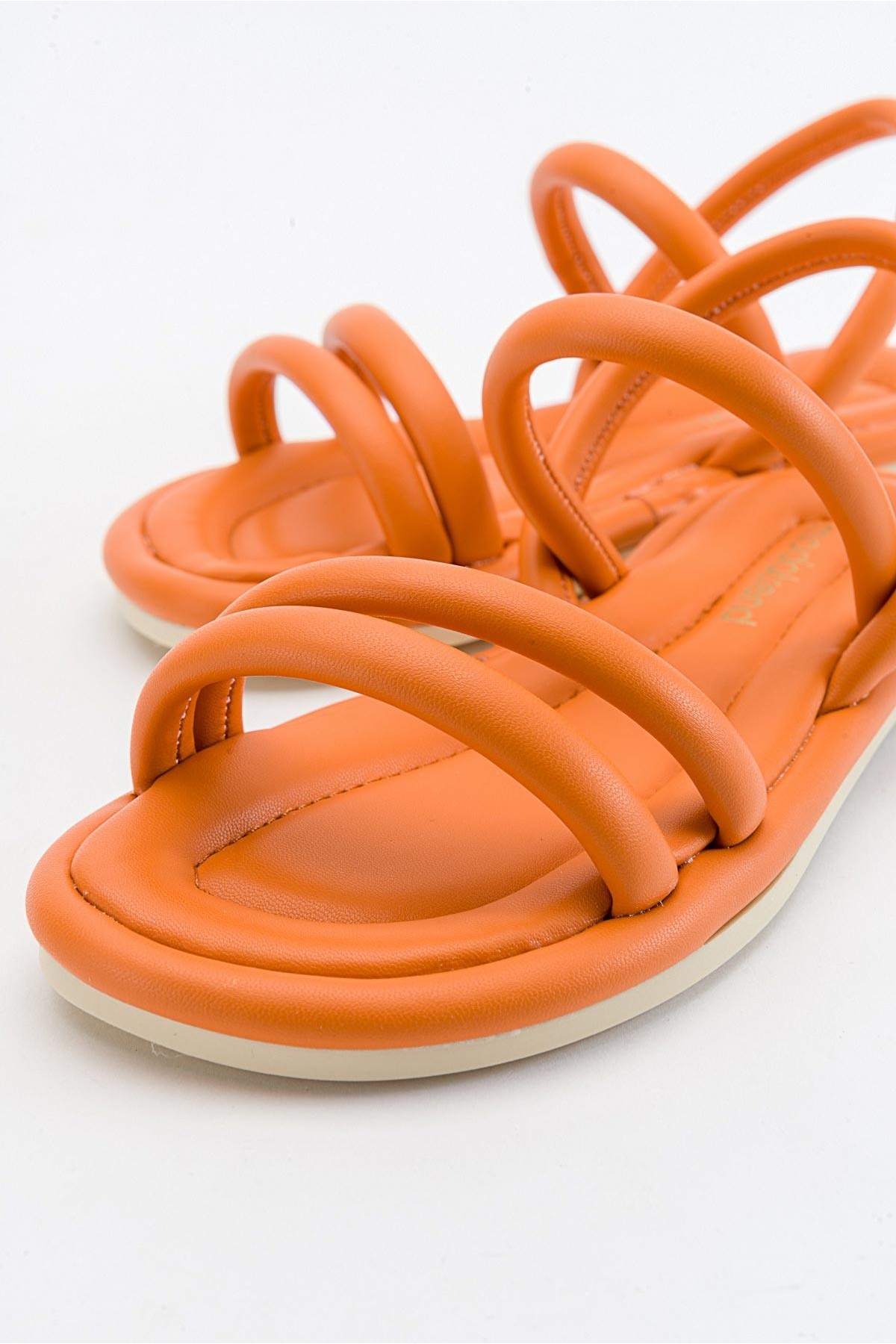 2 Biyeli Kadın Sandalet TURUNCU - Görsel 4