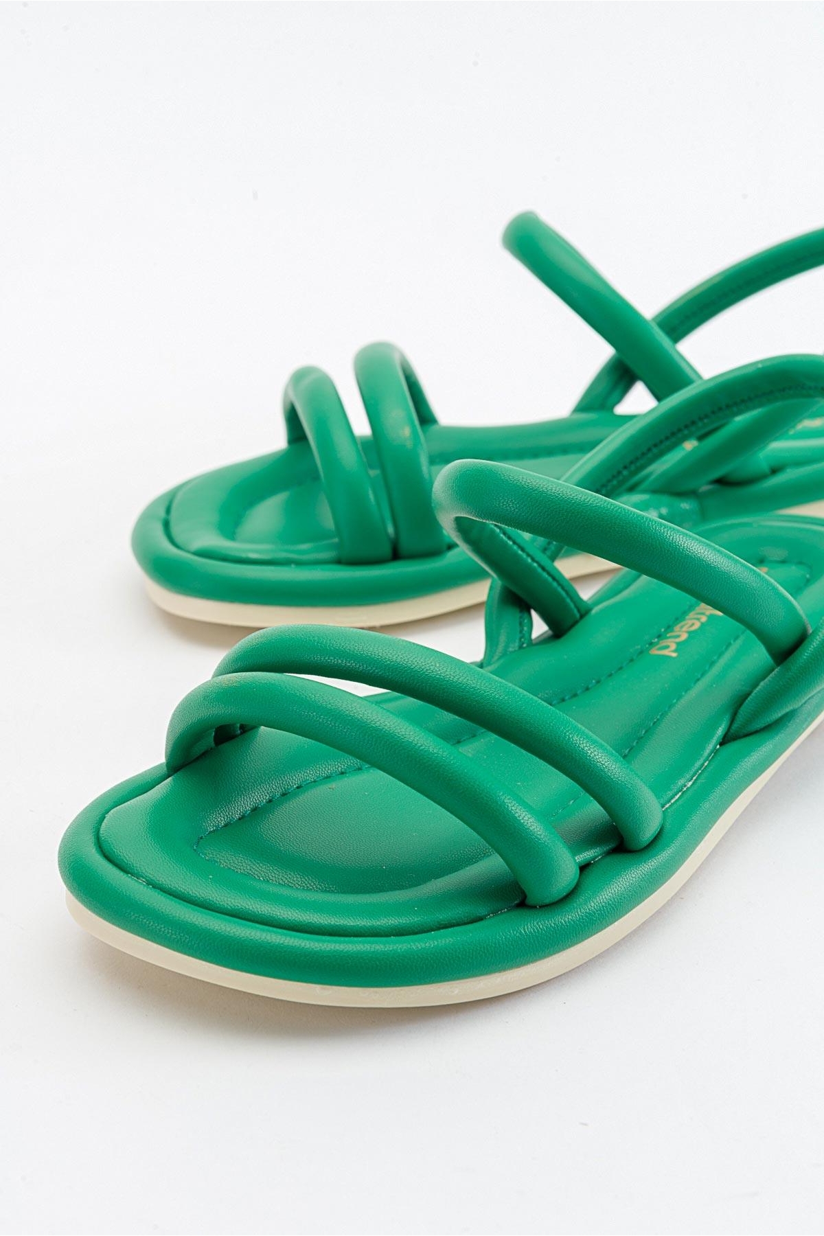 2 Biyeli Kadın Sandalet ÇİMEN YEŞİLİ - Görsel 4