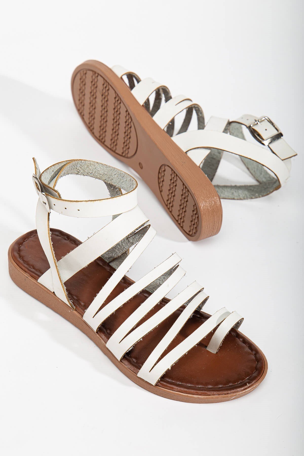 Kadın Sandalet BEYAZ CİLT - Görsel 4