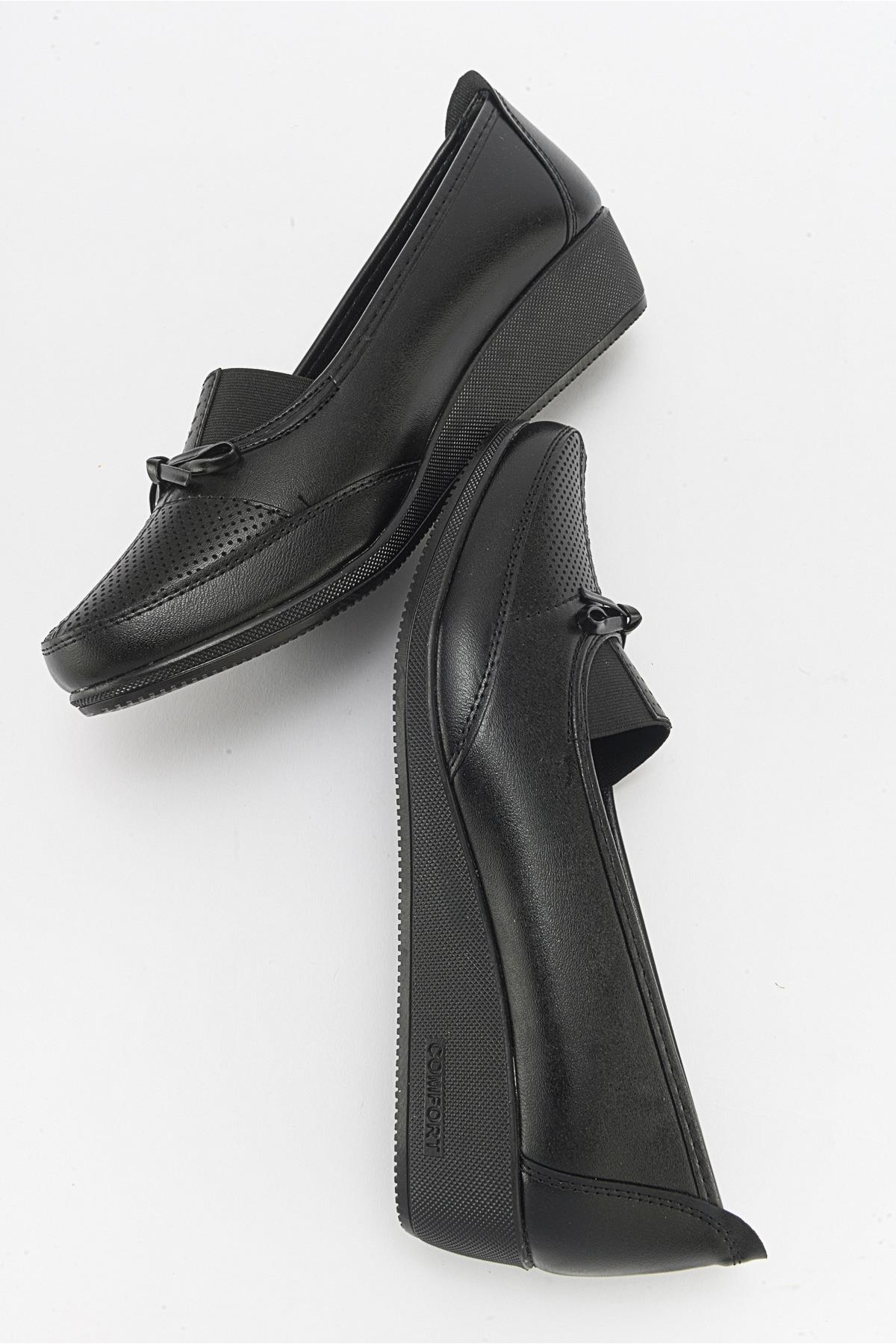 Kaydırmaz Kadın Günlük Ayakkabı SİYAH CİLT SİYAH - Görsel 7