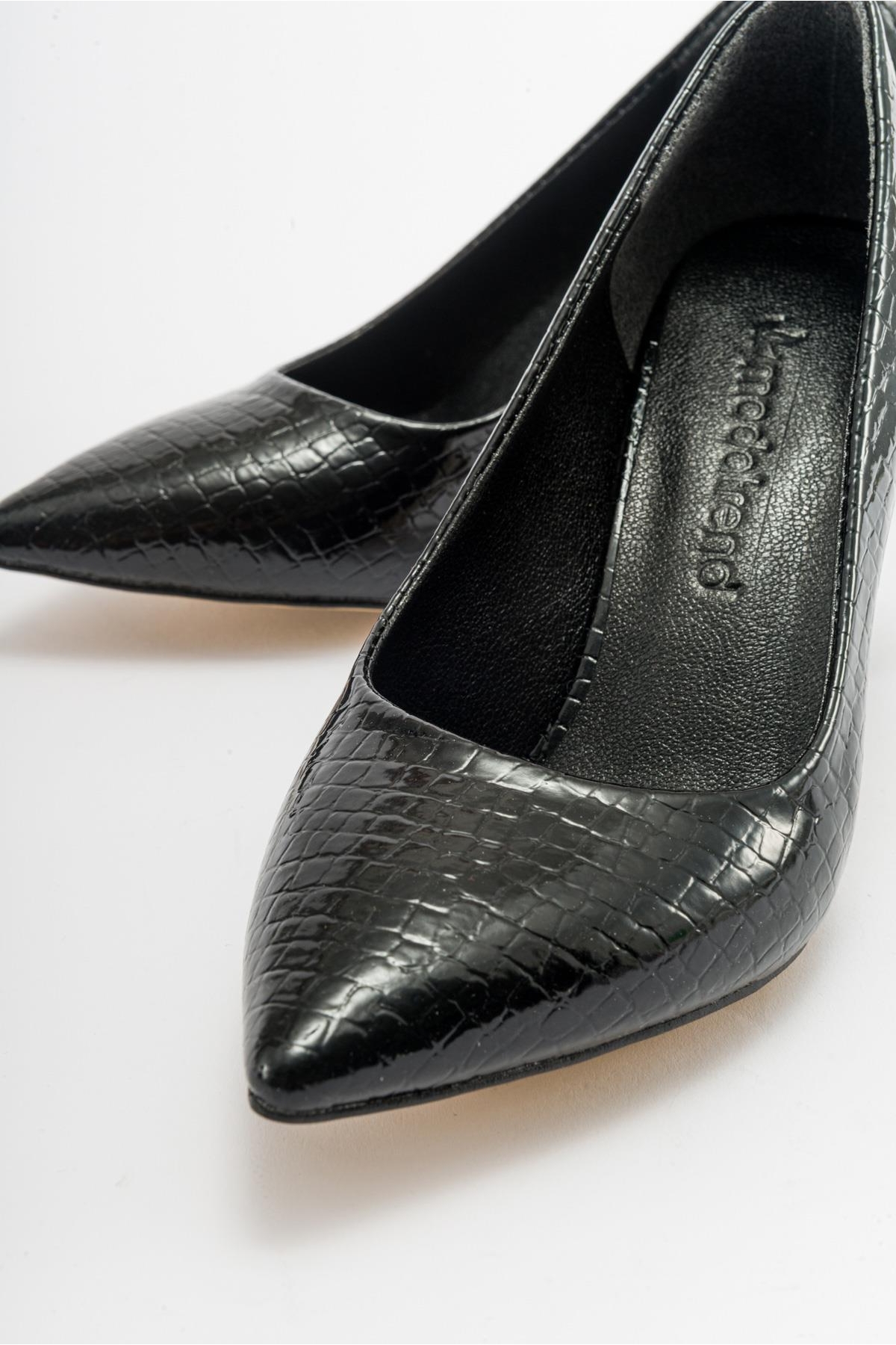 Kadın Stiletto SİYAH KROKO - Görsel 4