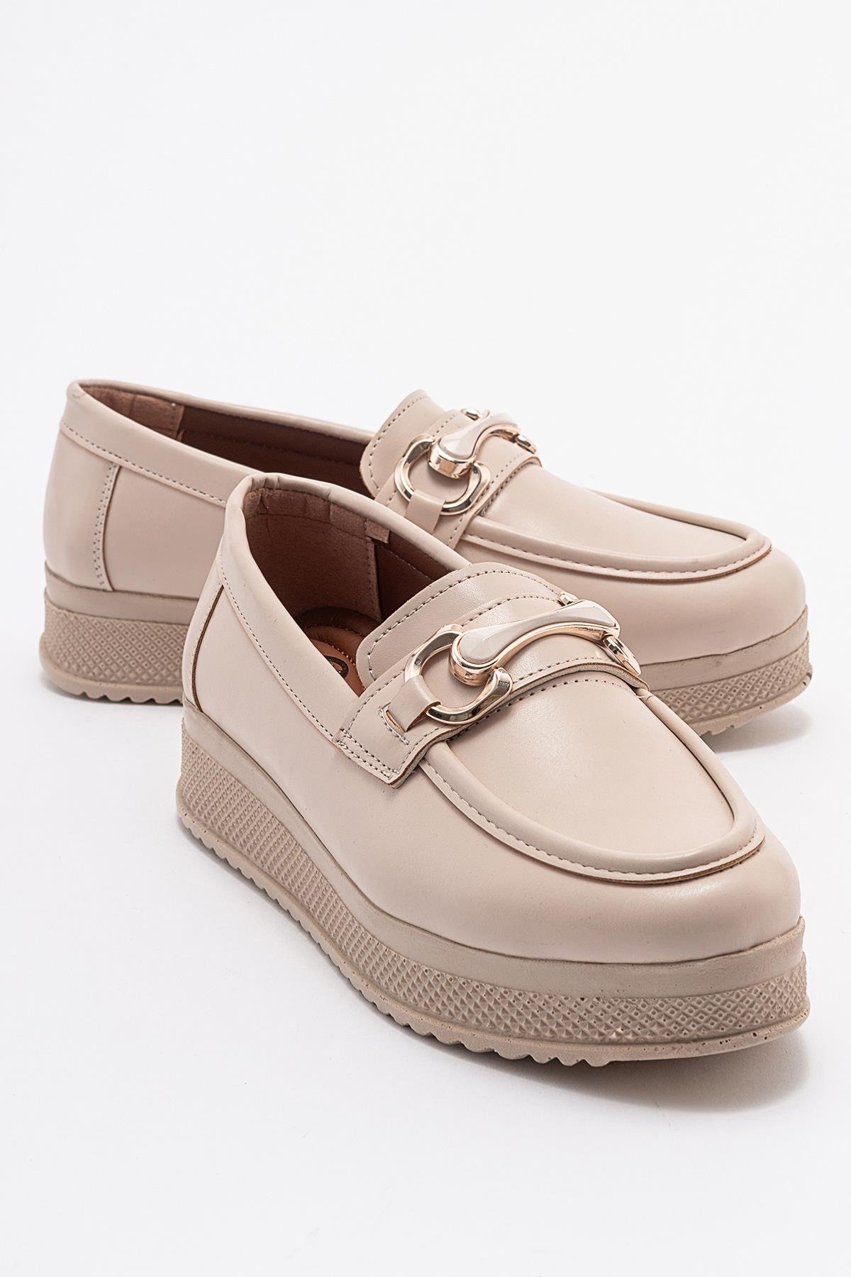 Kadın Tokalı Ayakkabı TEN CİLT - Görsel 2