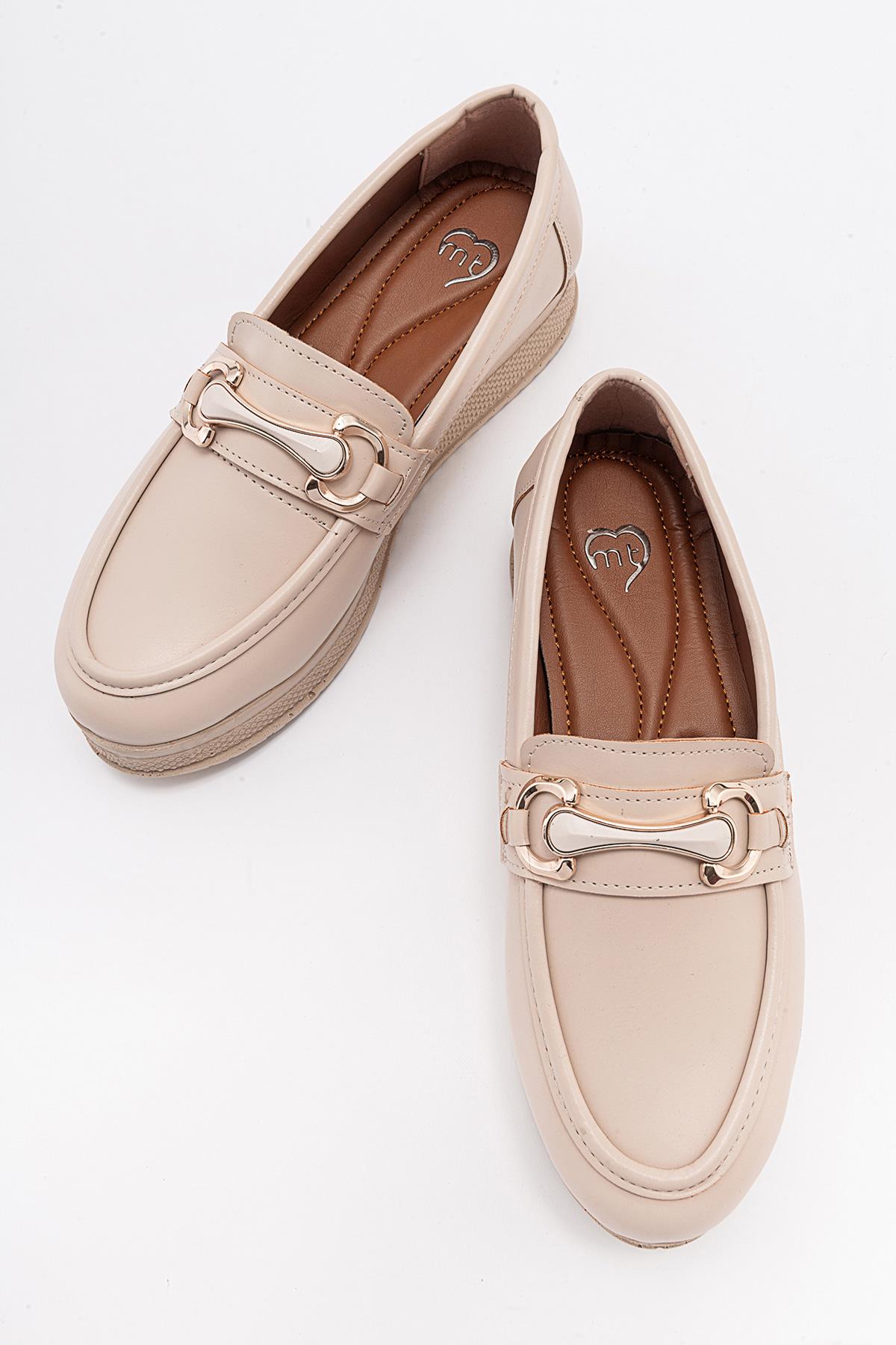 Kadın Tokalı Ayakkabı TEN CİLT - Görsel 6