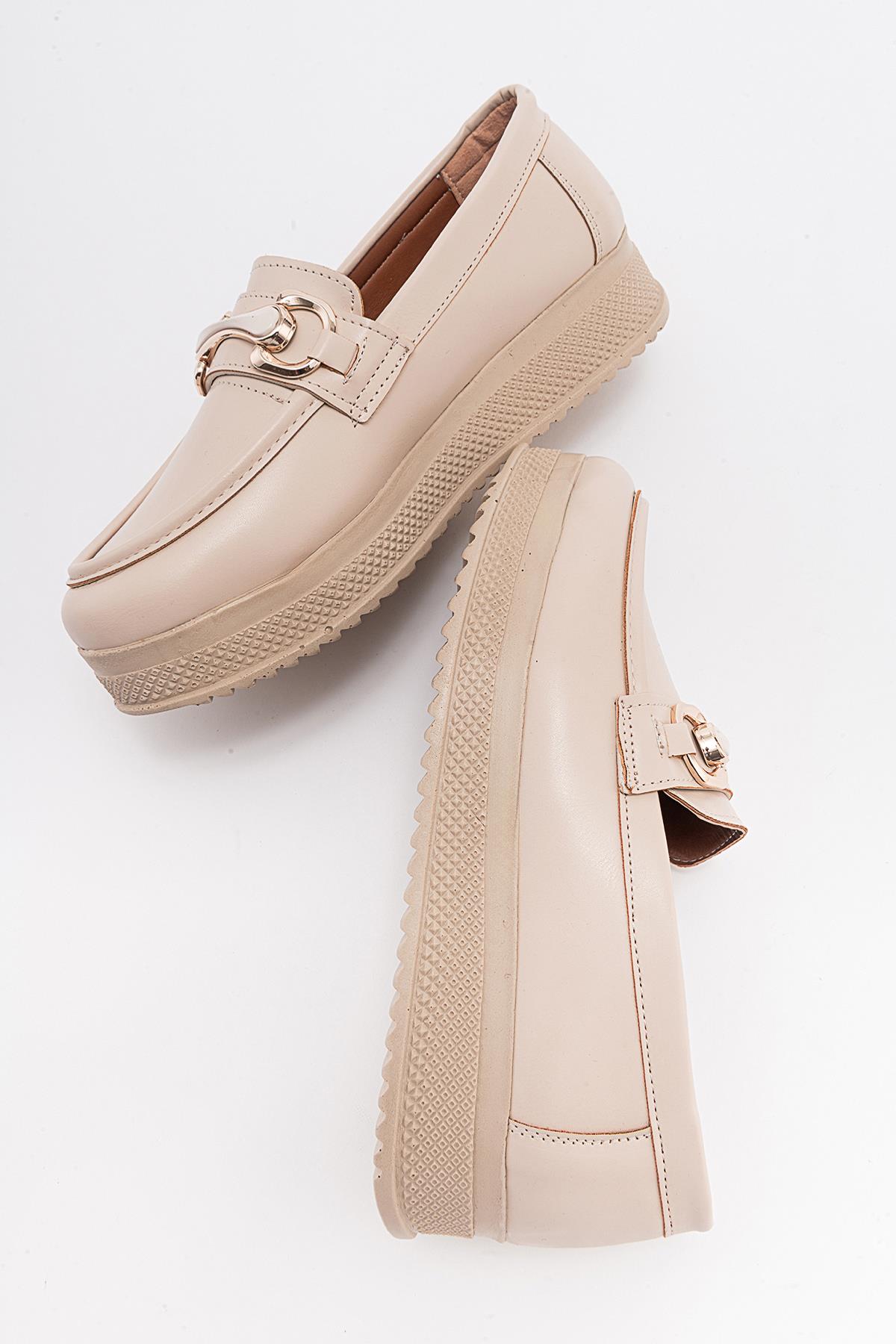 Kadın Tokalı Ayakkabı TEN CİLT - Görsel 7