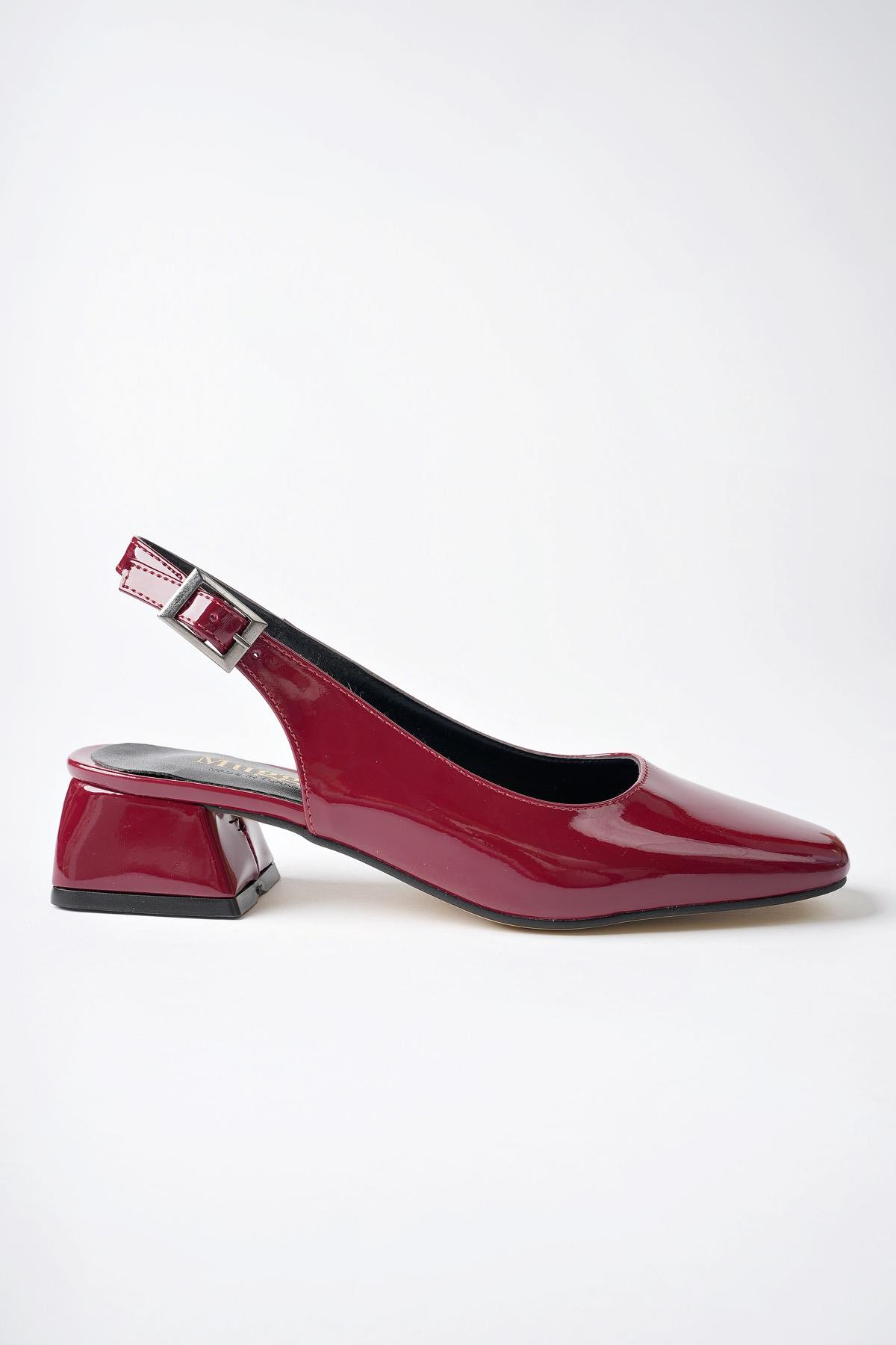 LOİS Garantili Arkası Açık Kare Burunlu Kadın Kısa Topuklu Ayakkabı - Görsel 3