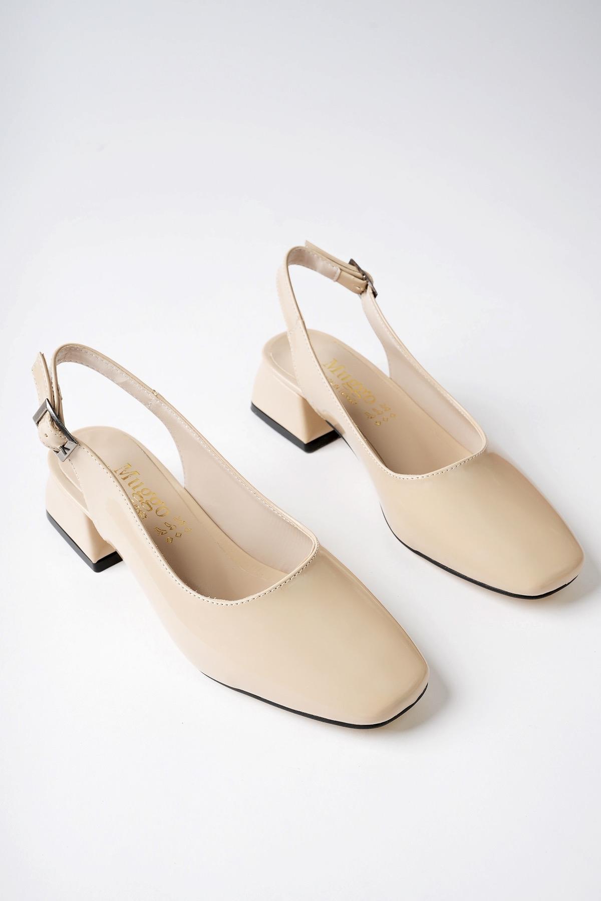 LOİS Garantili Arkası Açık Kare Burunlu Kadın Kısa Topuklu Ayakkabı - Görsel 2