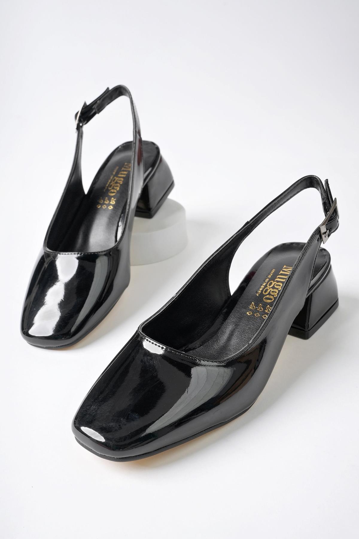 LOİS Garantili Arkası Açık Kare Burunlu Kadın Kısa Topuklu Ayakkabı - Görsel 3