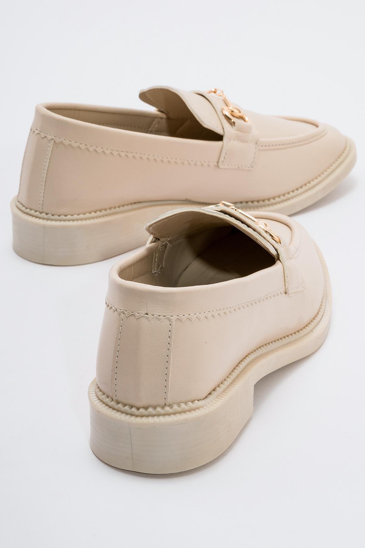 Kaydırmaz Tokalı Kadın Ayakkabı TEN CİLT - Görsel 5