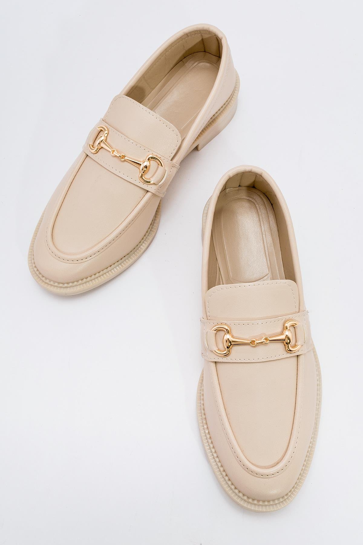 Kaydırmaz Tokalı Kadın Ayakkabı TEN CİLT - Görsel 6