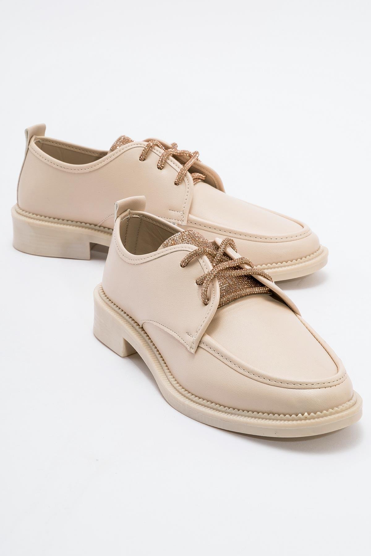 Kaydırmaz Kadın Taşlı Ayakkabı TEN CİLT - Görsel 2