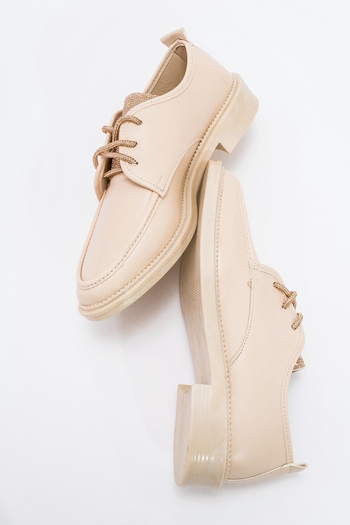 Kaydırmaz Kadın Taşlı Ayakkabı TEN CİLT - Görsel 7