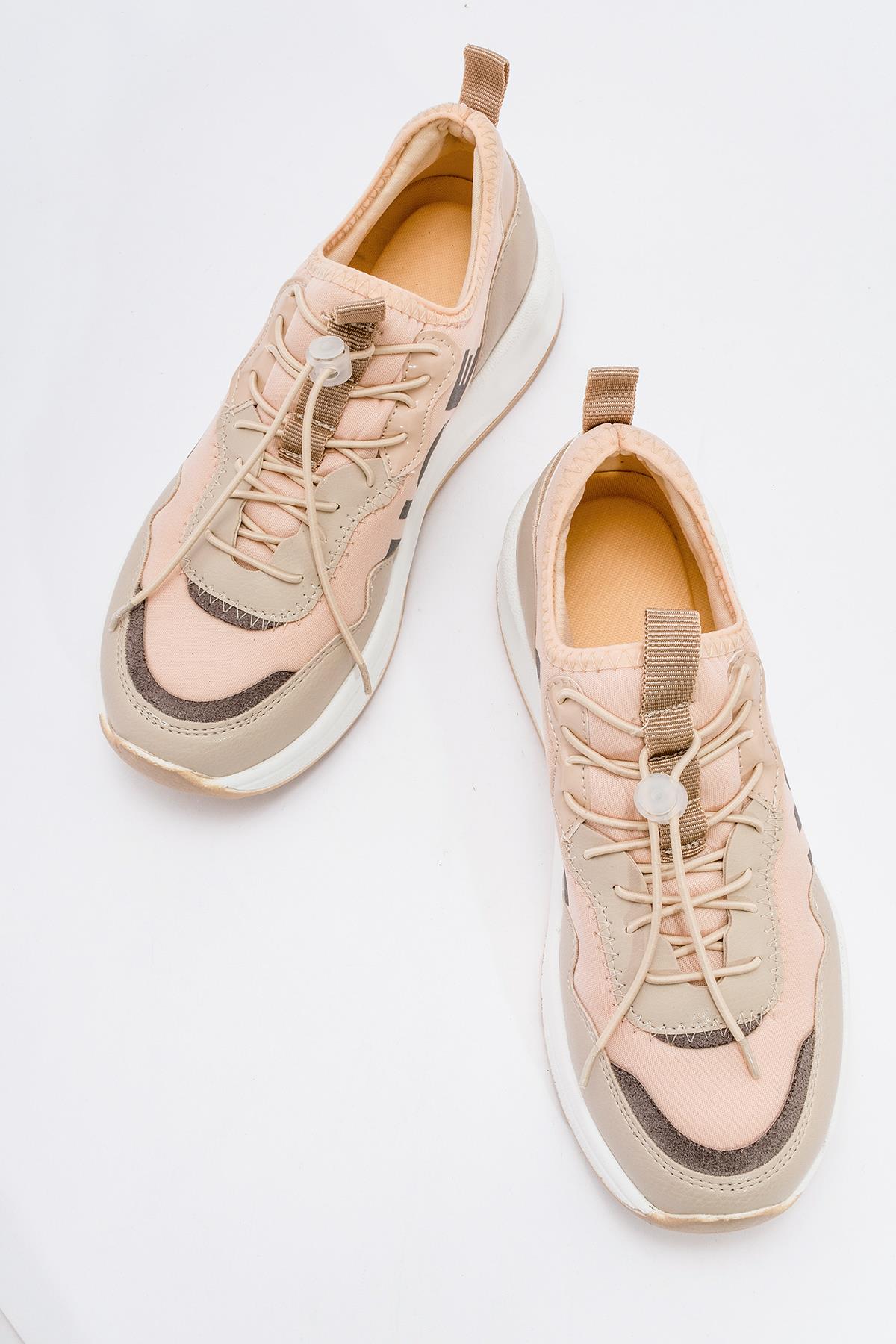 Kaydırmaz Kadın Spor Ayakkabı NUDE - Görsel 6