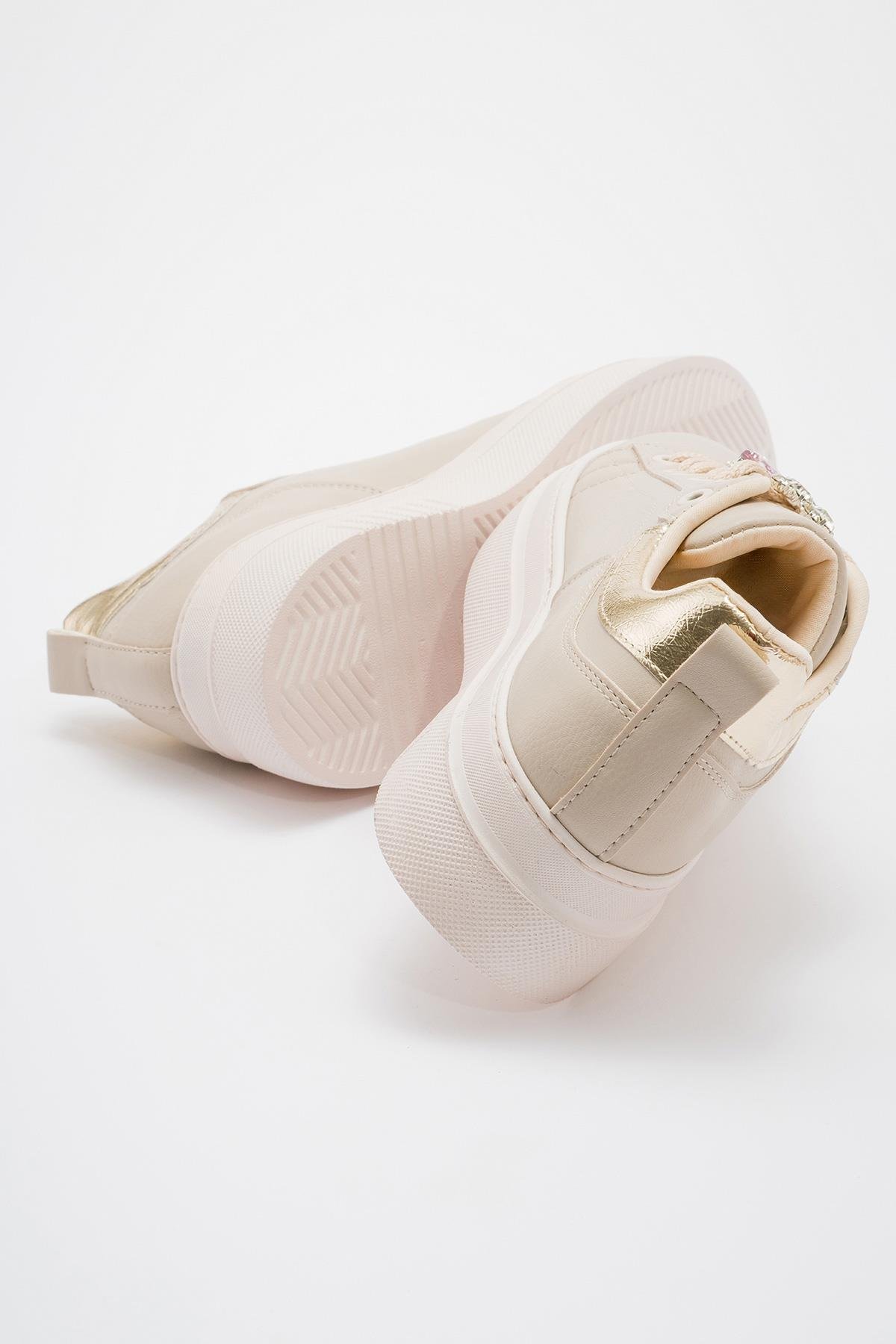 Kaydırmaz Kadın Spor Ayakabı TEN ALTIN - Görsel 5