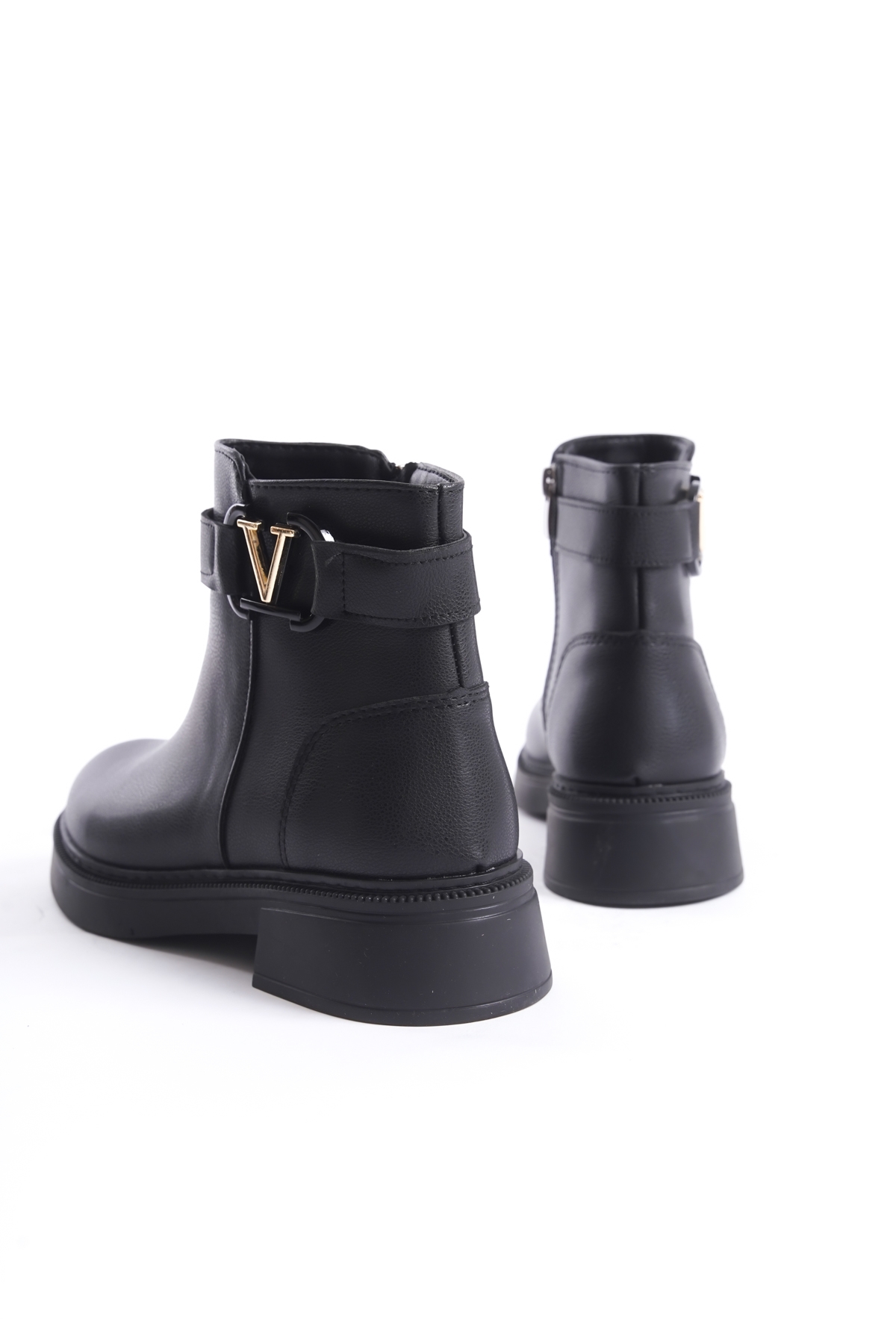 D802 Kadın Yanı Tokalı Ortopedik Soğuk Geçirmez Bot - Görsel 4