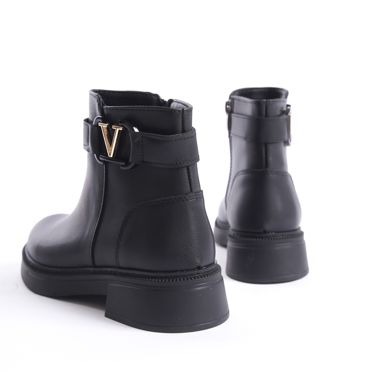 D802 Kadın Yanı Tokalı Ortopedik Soğuk Geçirmez Bot - Görsel 7