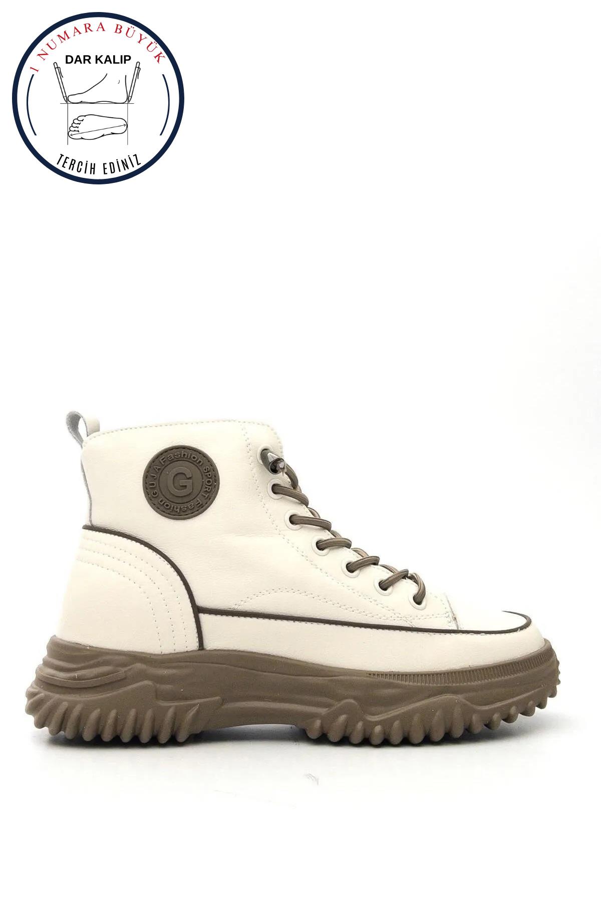 23K310-13 Kadın Sıck Astar Kaymaz Taban Deri Bot - Görsel 3