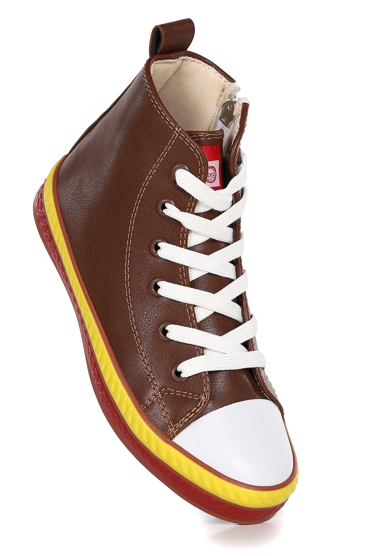 Pant Günlük Bağcıklı Fermuarlı Erkek Bebek Spor Ayakkabı Kahverengi - Görsel 3