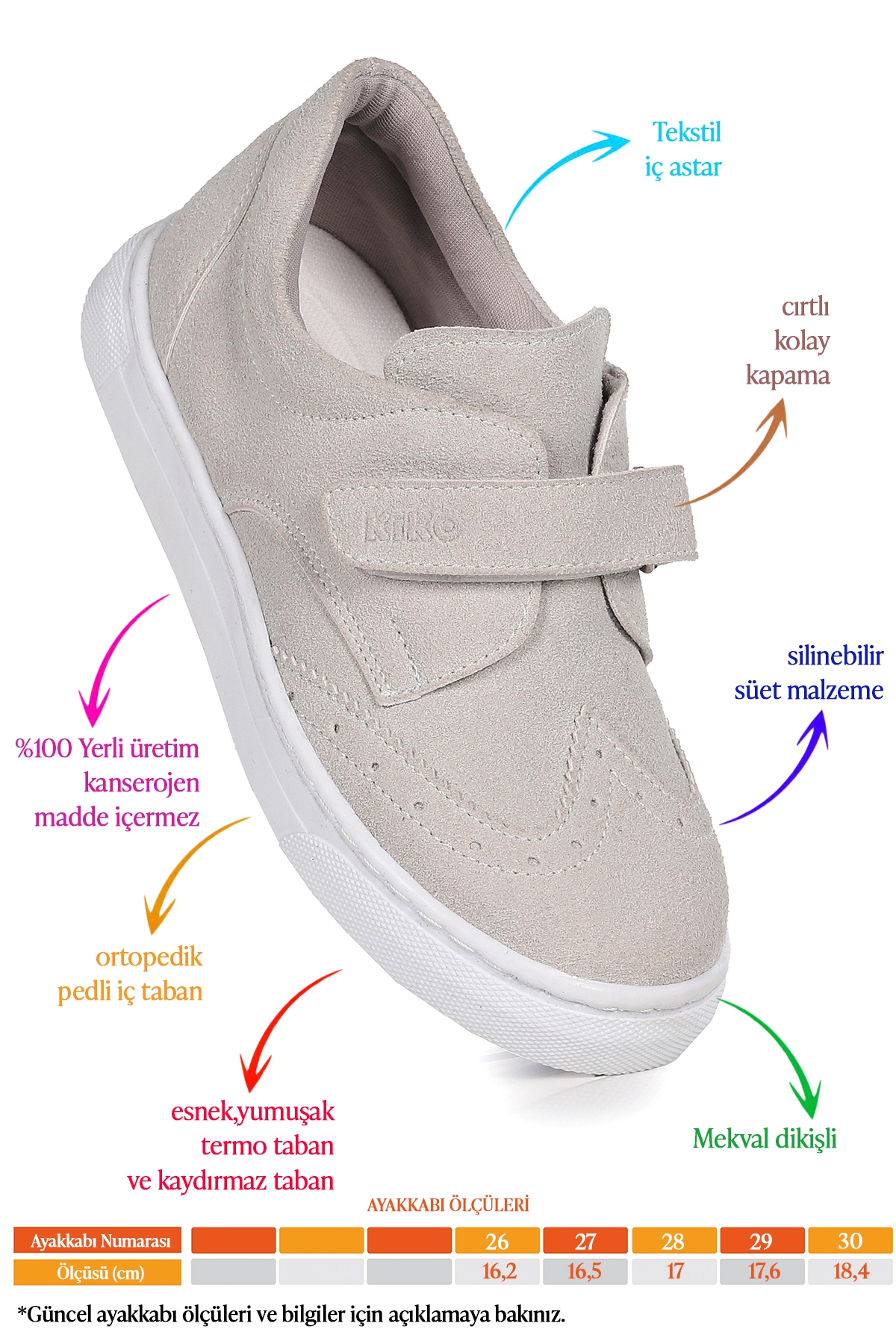 Richie Cırtlı Günlük Erkek Çocuk Casual Ayakkabı TAŞ - Görsel 3