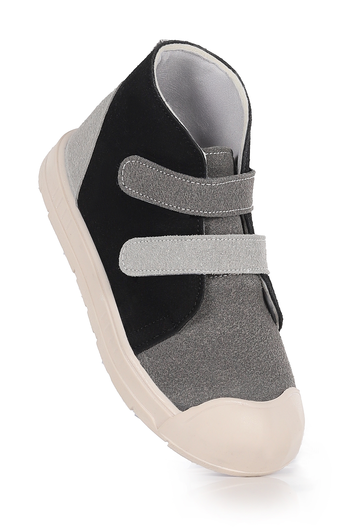 Mufasa İlk Adım Cırtlı Erkek Bebek Günlük Bot Ayakkabı Siyah - Gri - Görsel 4