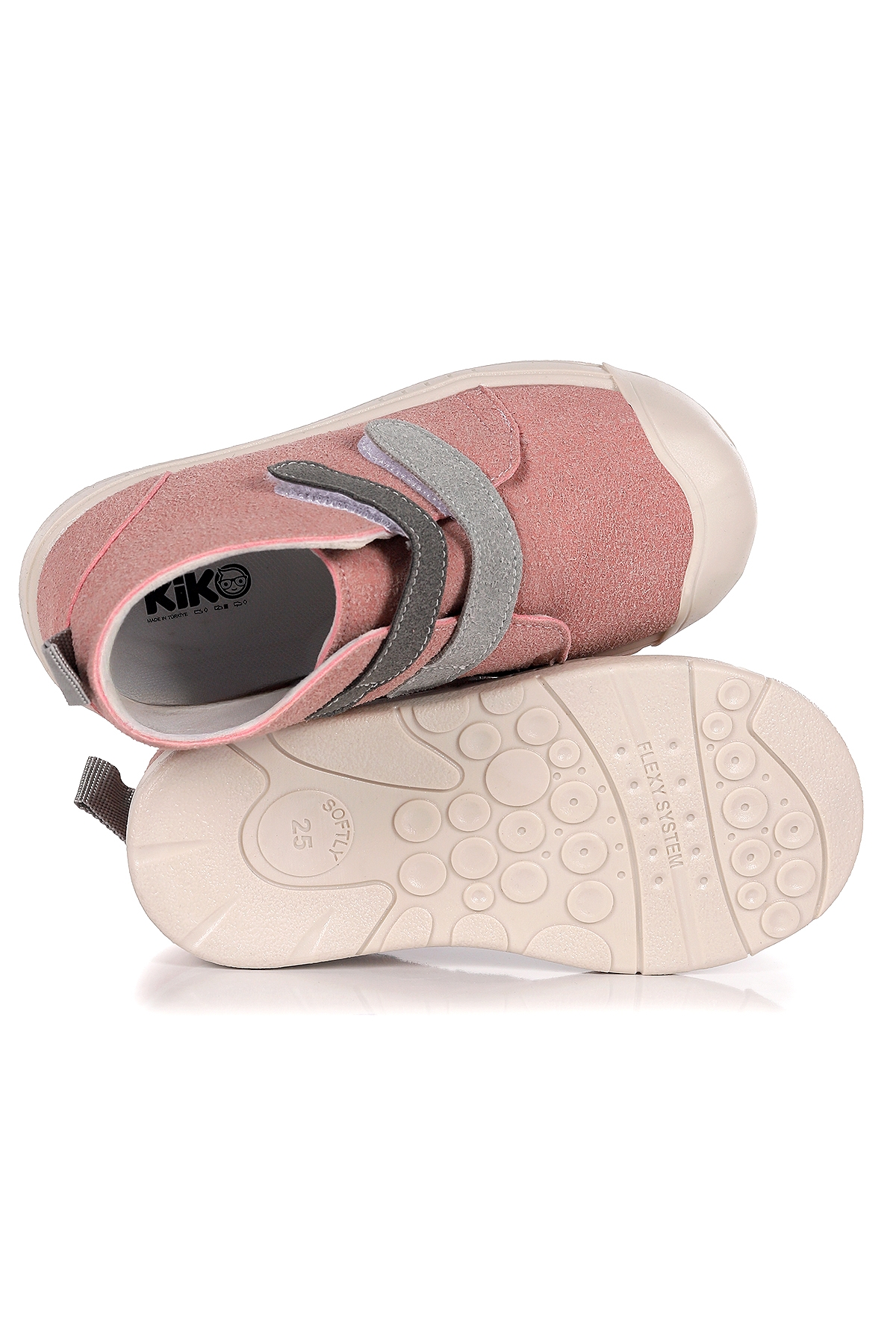 Mufasa İlk Adım Cırtlı Kız Bebek Günlük Bot Ayakkabı Pudra - Gri - Görsel 6