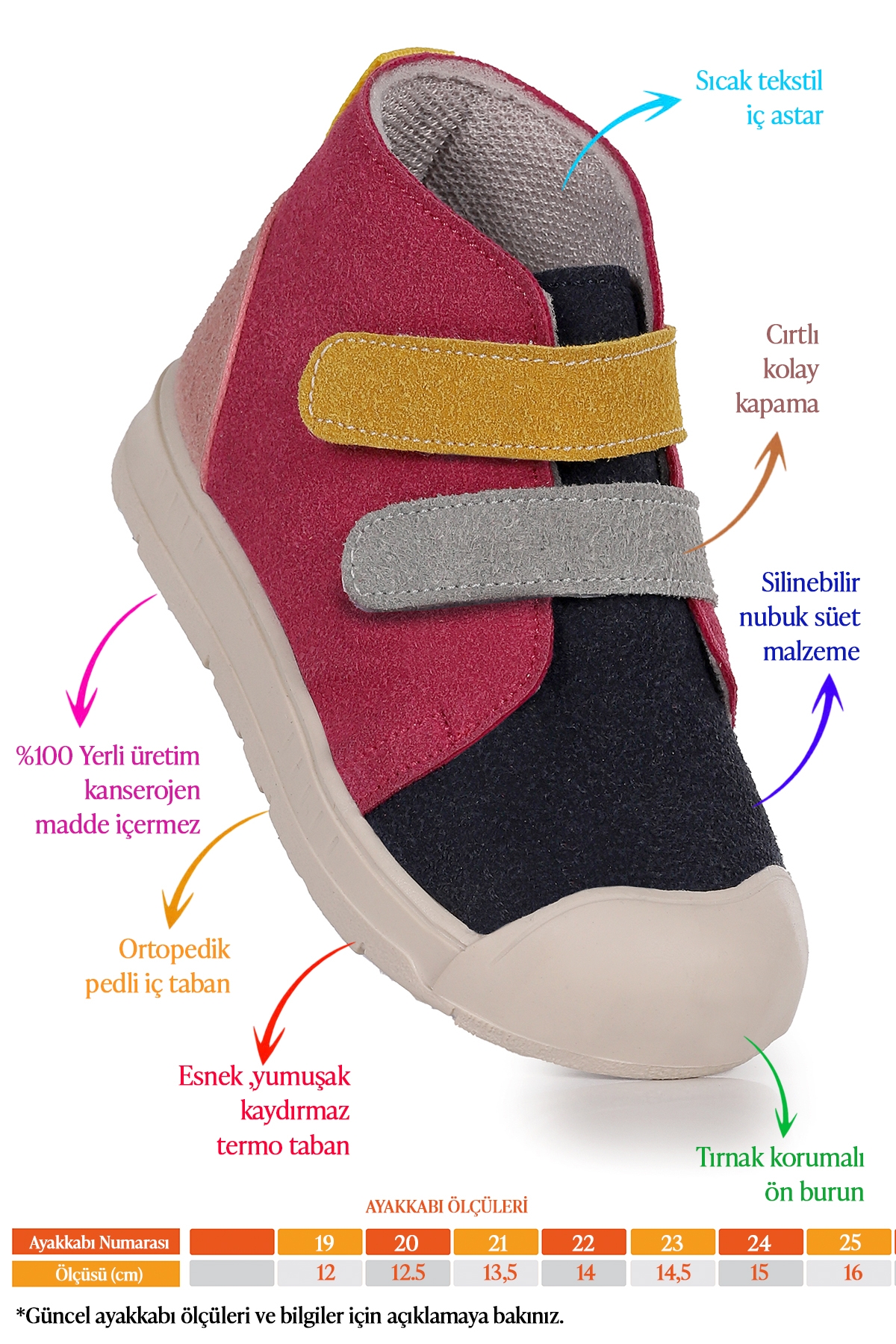 Mufasa İlk Adım Cırtlı Kız Bebek Günlük Bot Ayakkabı Lacivert - Fuşya - Görsel 3