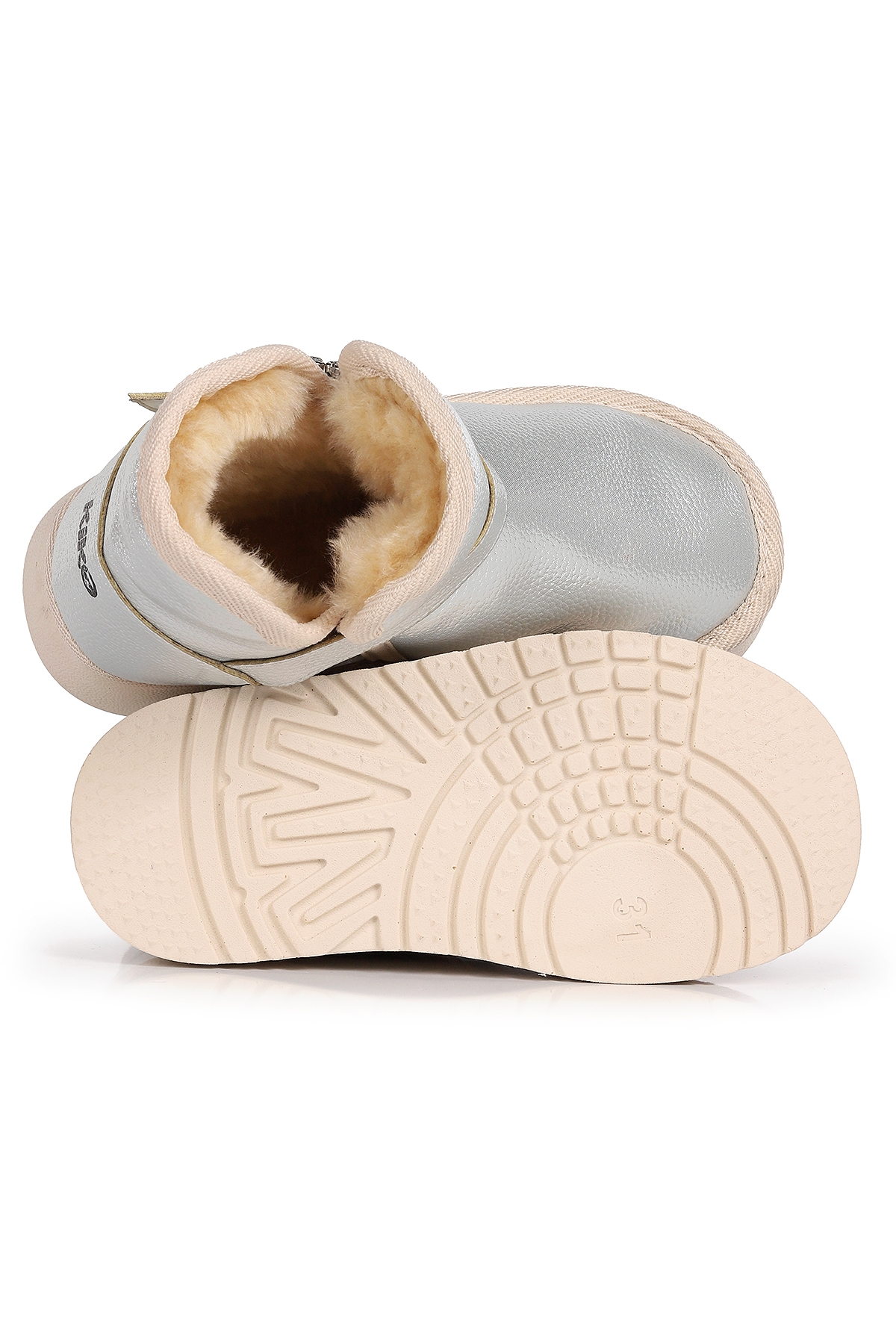 Rokca Cilt Kemerli Kız Çocuk Bot Ayakkabı Gümüş - Görsel 5