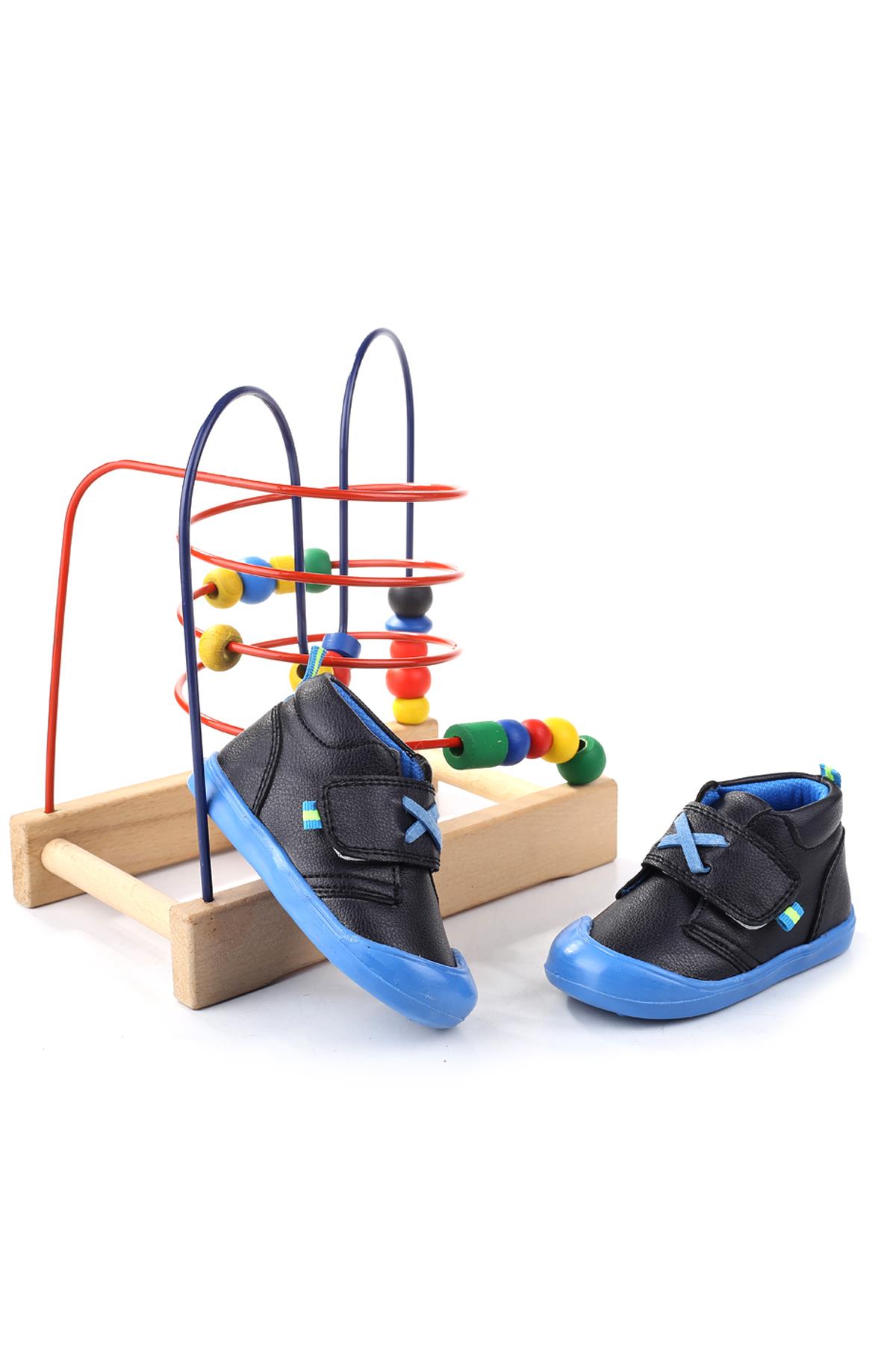 Arzn-4132 Cırtlı Kaymaz Taban Erkek Bebek Bot - Görsel 3