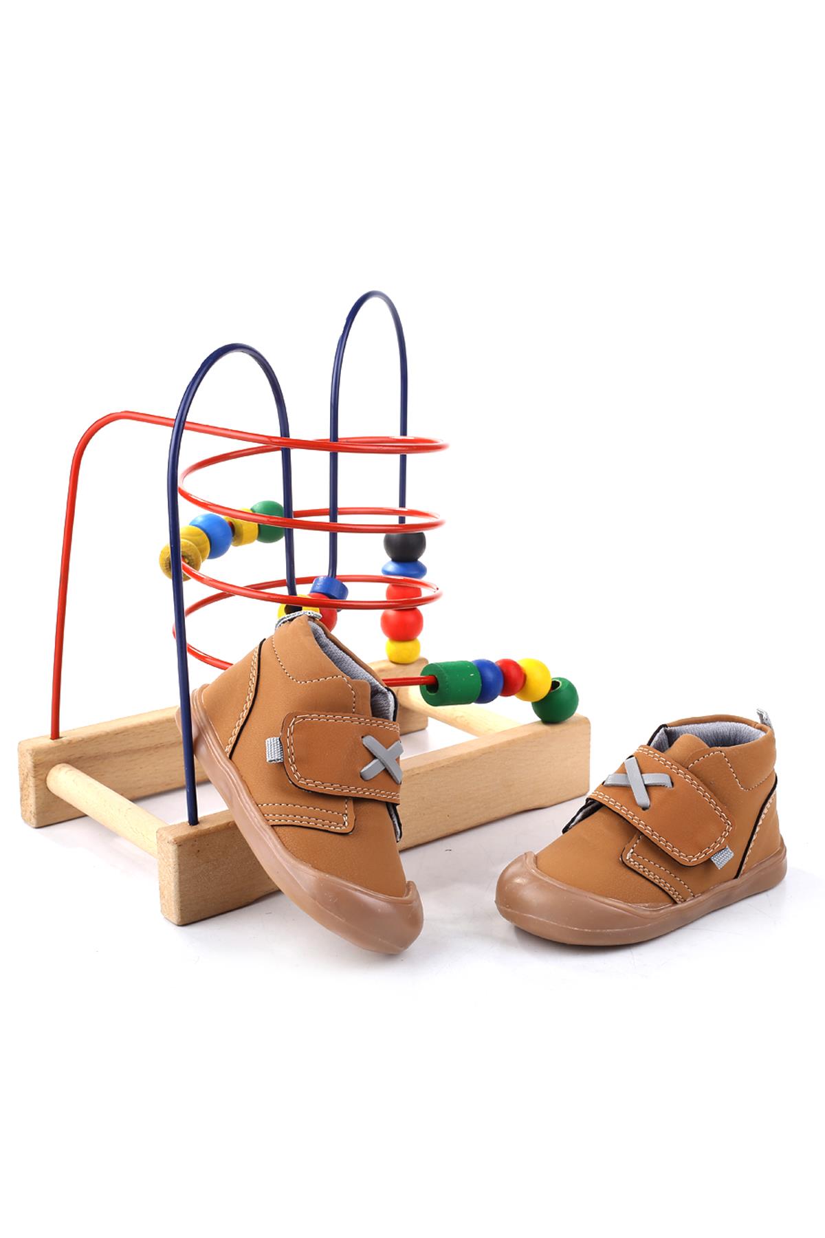 Arzn-4132 Cırtlı Kaymaz Taban Erkek Bebek Bot - Görsel 3