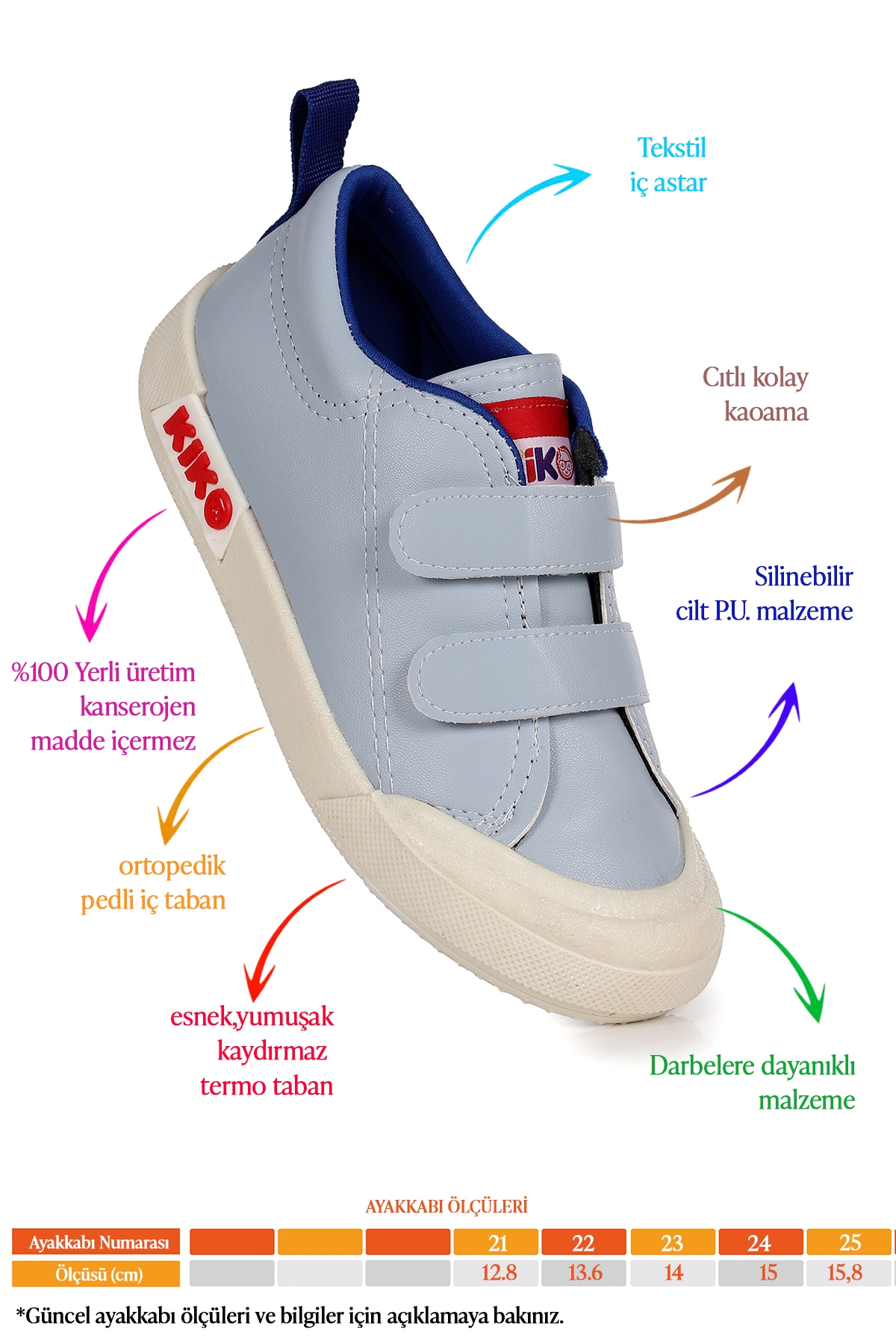 Suba Cırtlı Termo Taban Erkek Bebek Günlük Spor Ayakkabı Mavi - Görsel 3