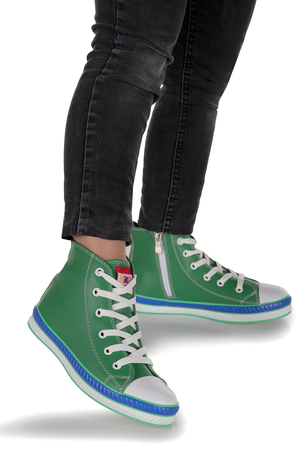 Pant Günlük Bağcıklı Fermuarlı Erkek Bebek Spor Ayakkabı Yeşil - Görsel 2