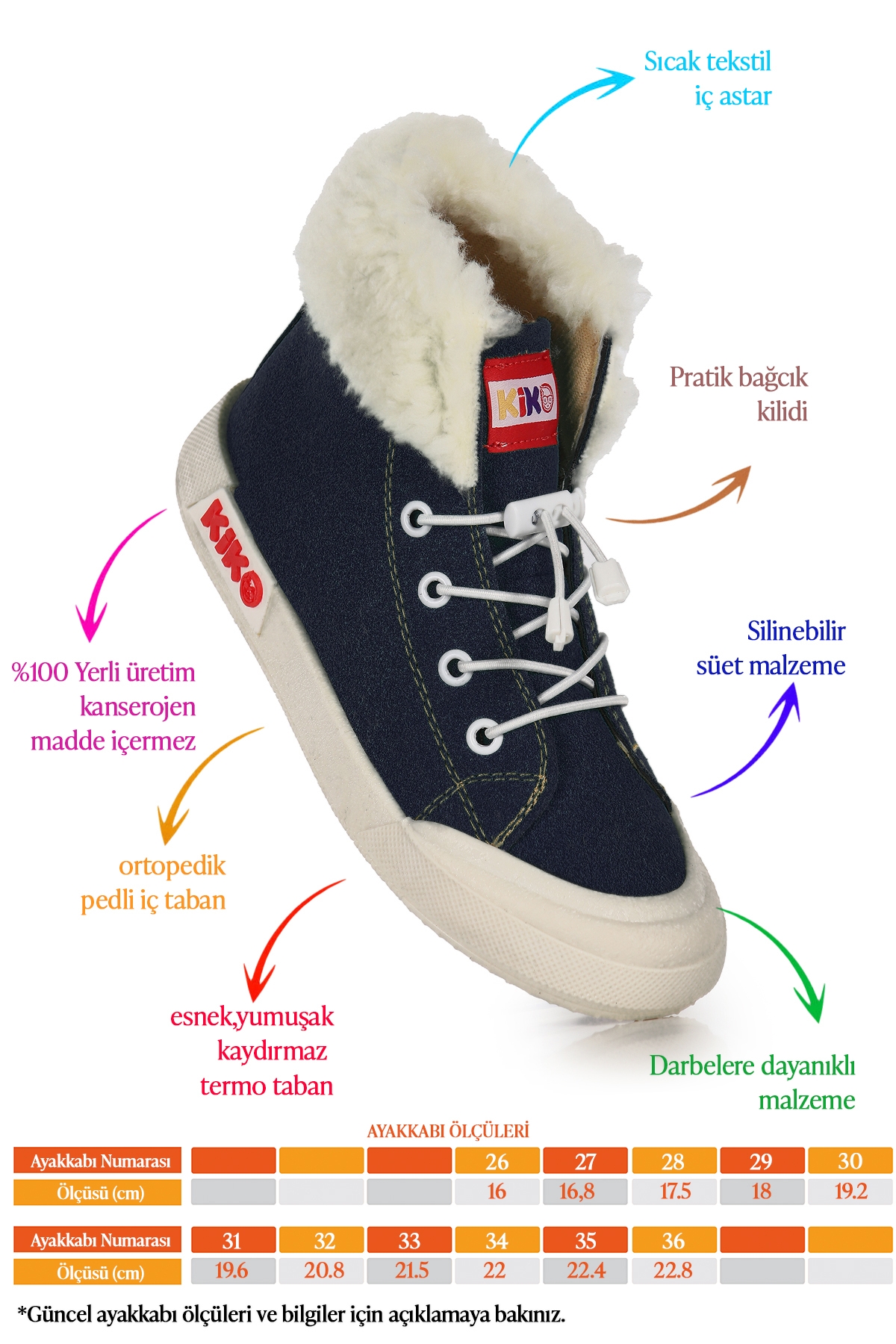 Tigge Günlük Lastikli Kız Çocuk Bot Ayakkabı Lacivert - Görsel 3