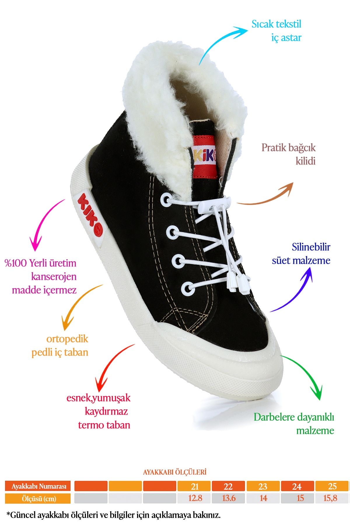 Tigge Günlük Lastikli Kız Bebek Bot Ayakkabı Siyah - Görsel 3