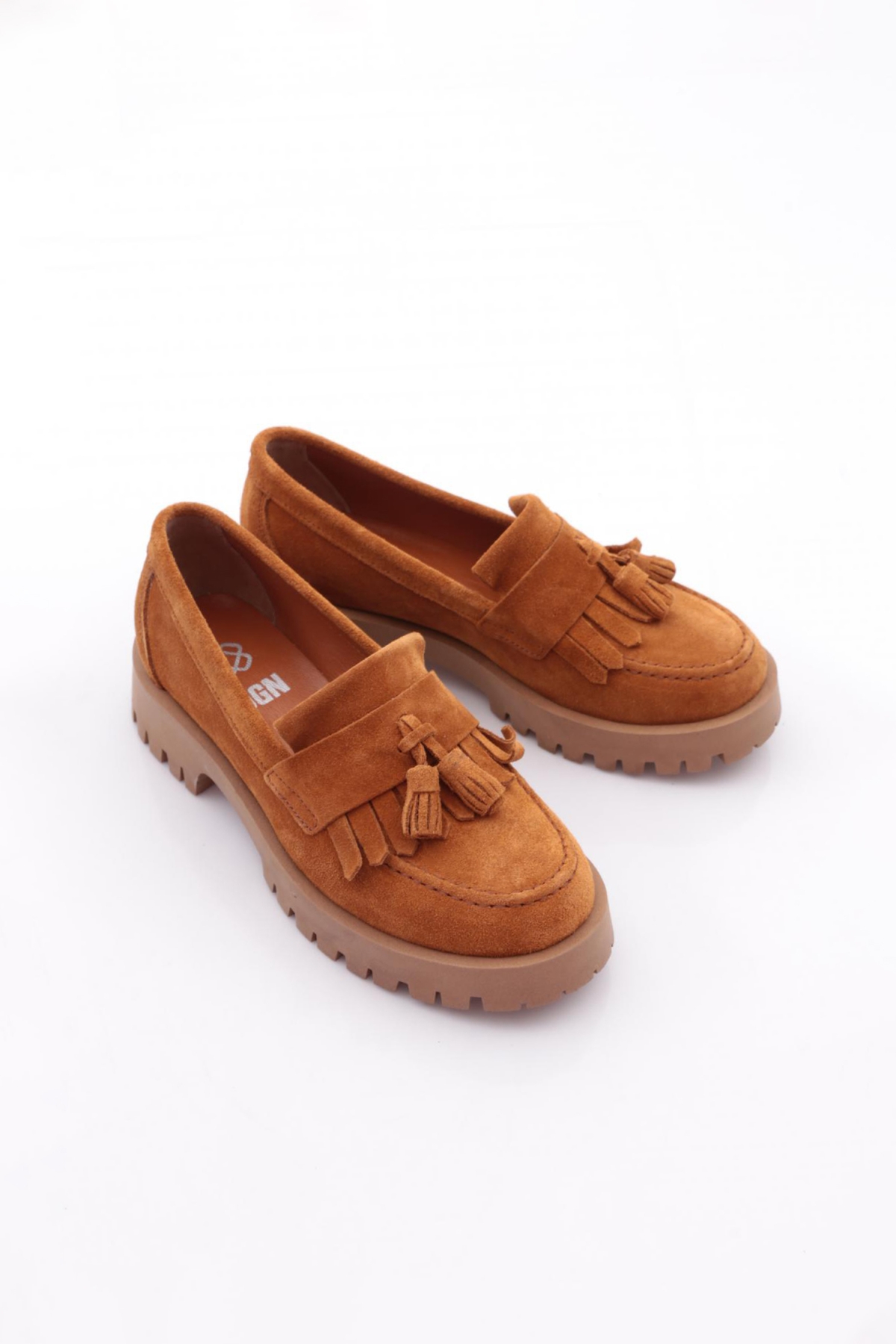 Dgn Dgn 2840 Kadin Kalin Taban Püsküllü Loafer Ayakkabi Casual Ayakkabı | Flo Taba - 3. görsel