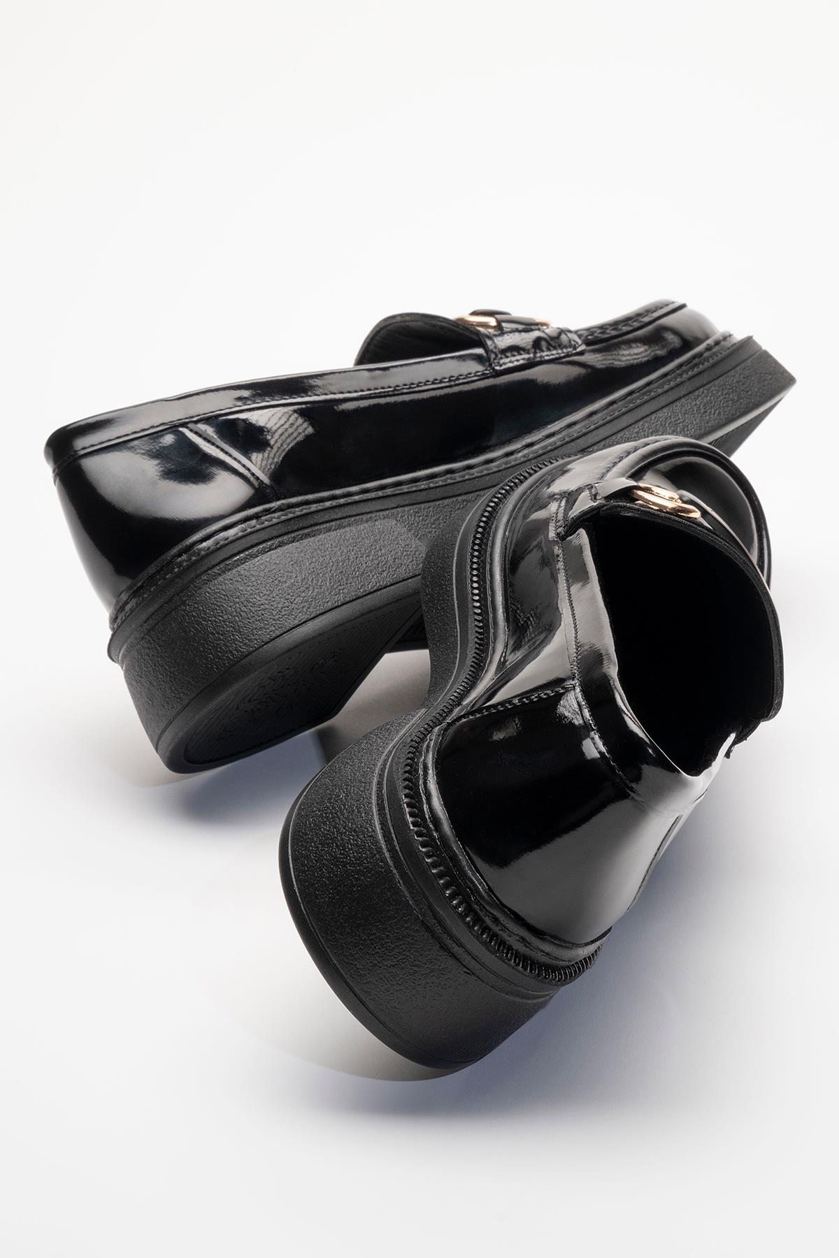 Kadın Tokalı Günlük Ayakkabı SİYAH RUGAN - Görsel 5