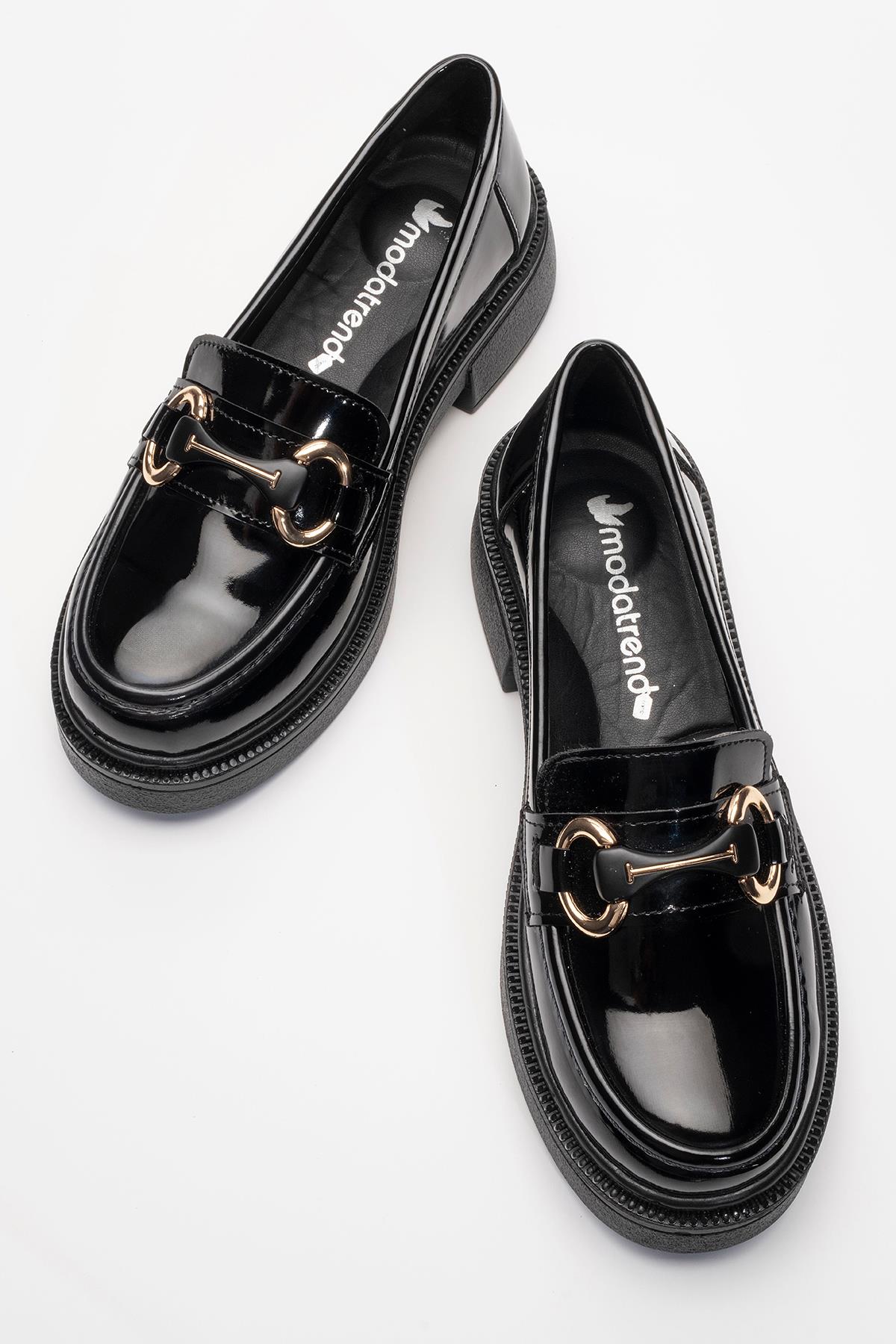 Kadın Tokalı Günlük Ayakkabı SİYAH RUGAN - Görsel 6