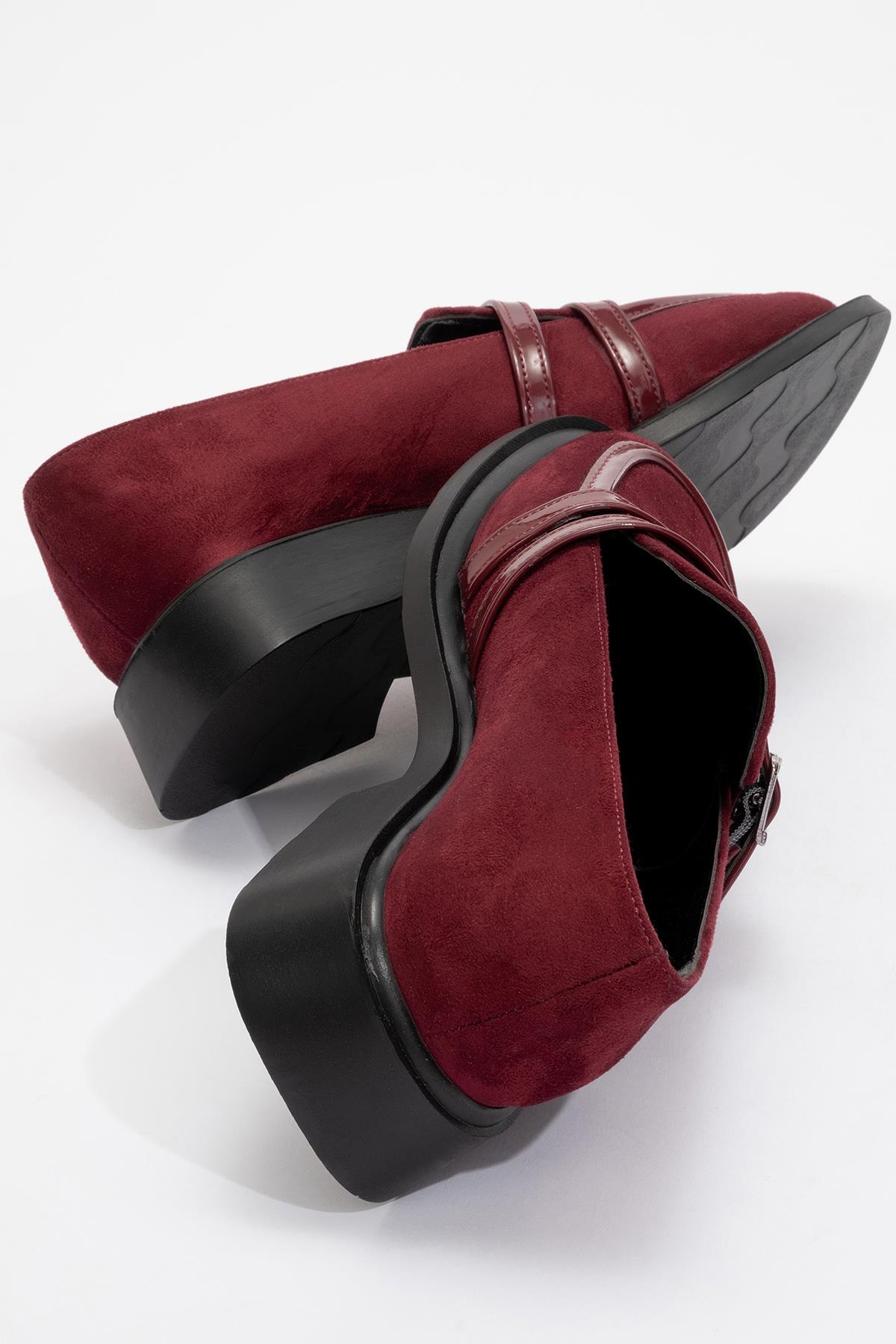 Kadın Günlük Ayakkabı BORDO SÜET BORDO RUGAN - Görsel 5